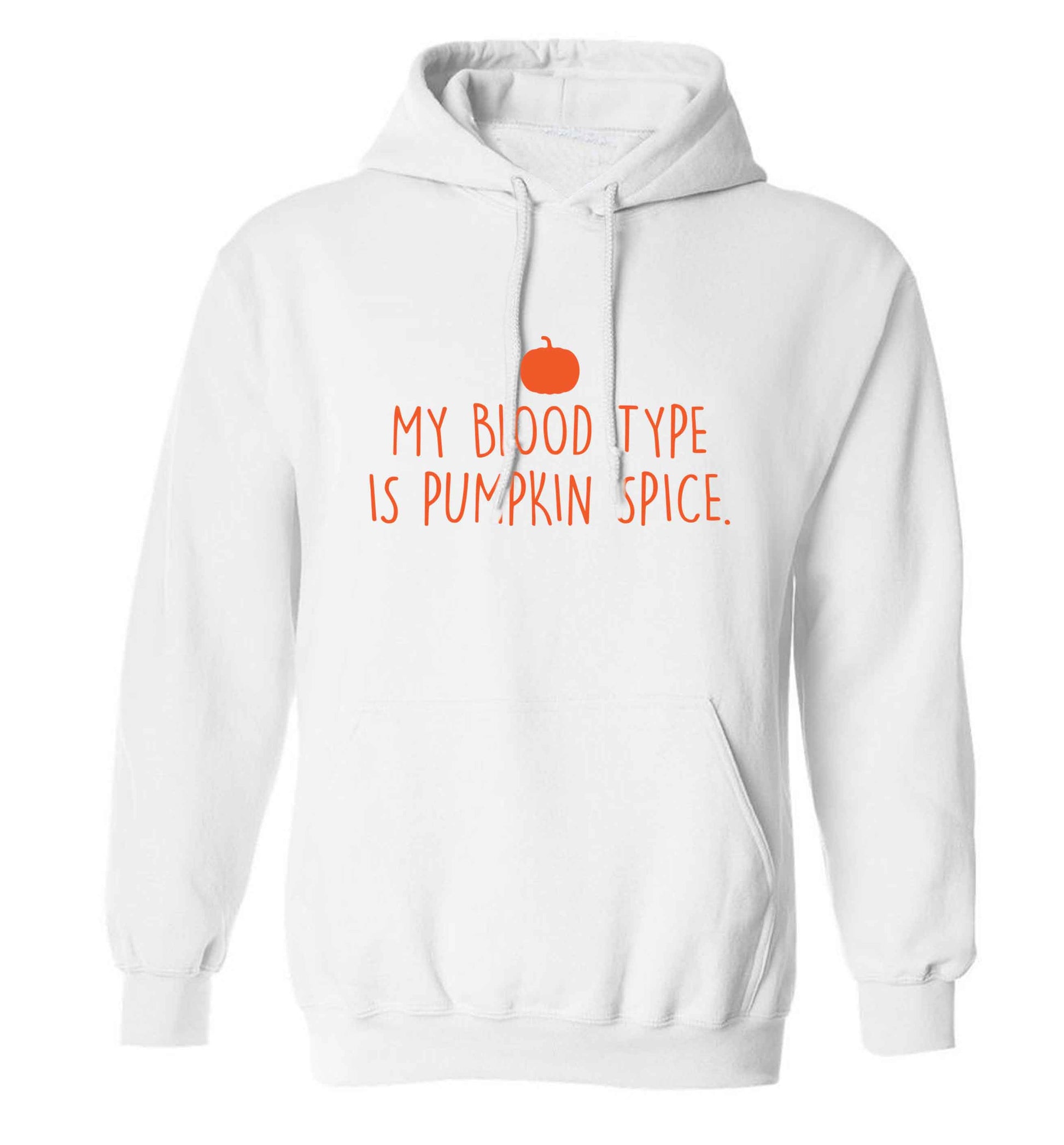 Let Be Pumpkin Spice adults unisex white hoodie 2XL