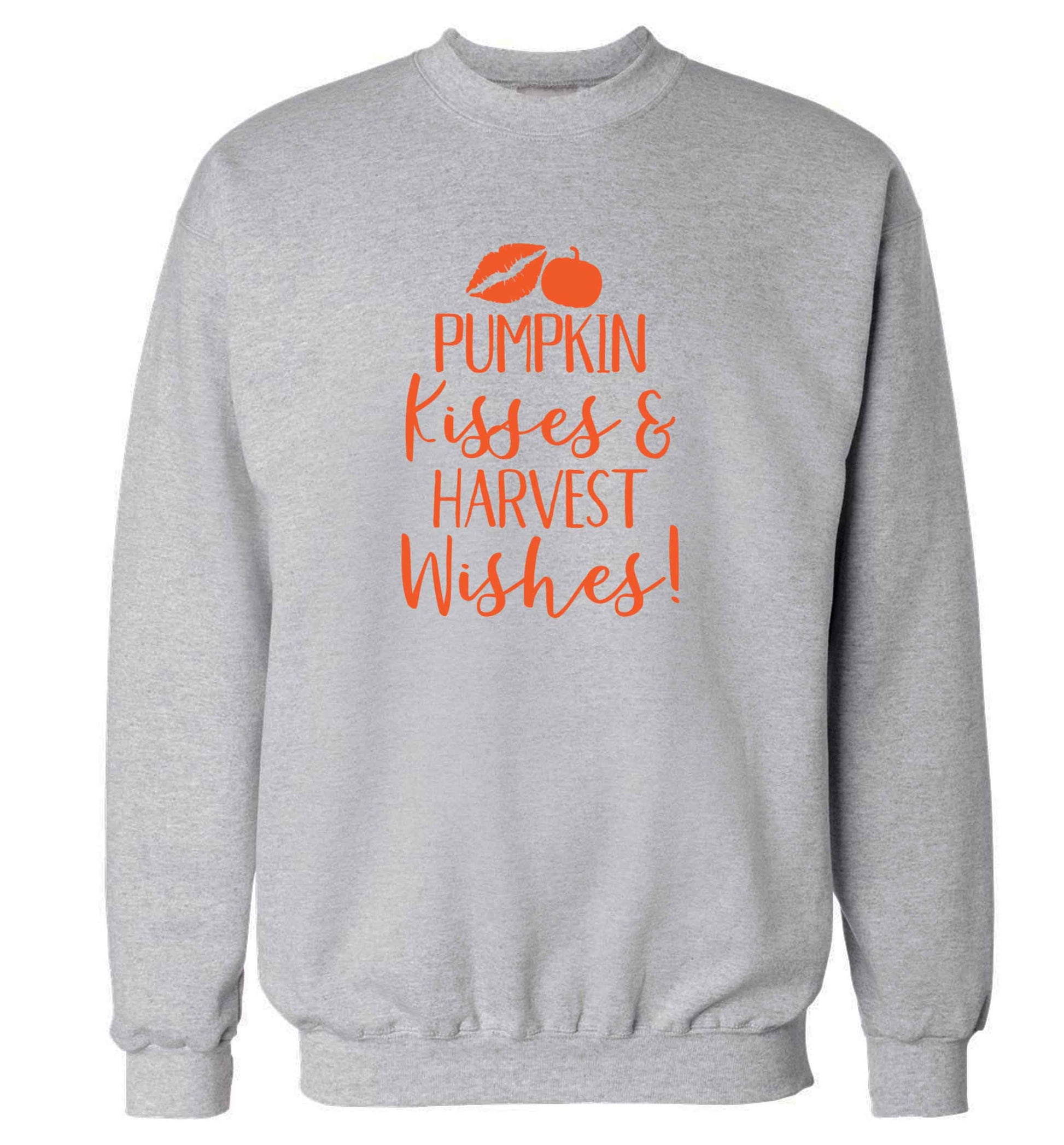 Pumpkin Kisses Harvest adult's unisex grey sweater 2XL