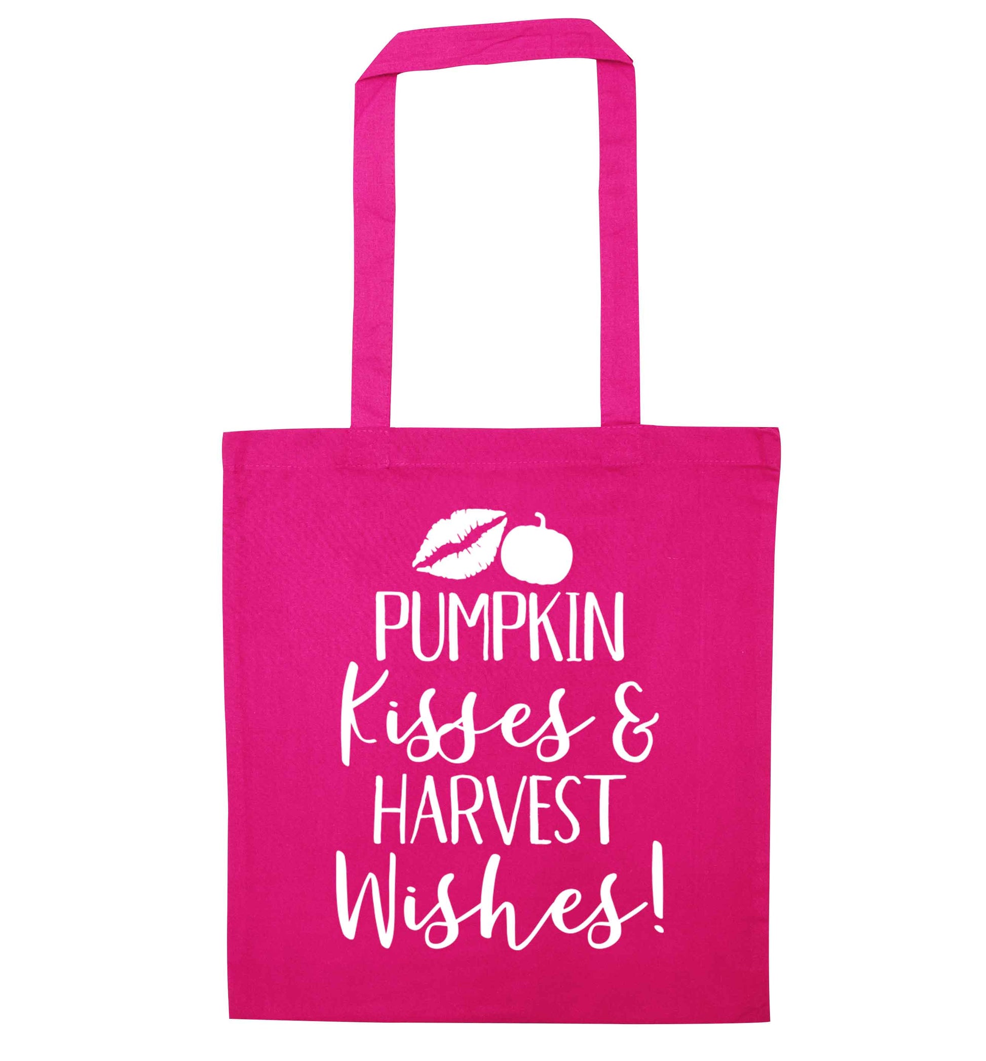 Pumpkin Kisses Harvest pink tote bag