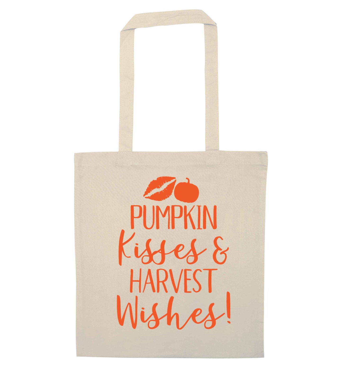 Pumpkin Kisses Harvest natural tote bag