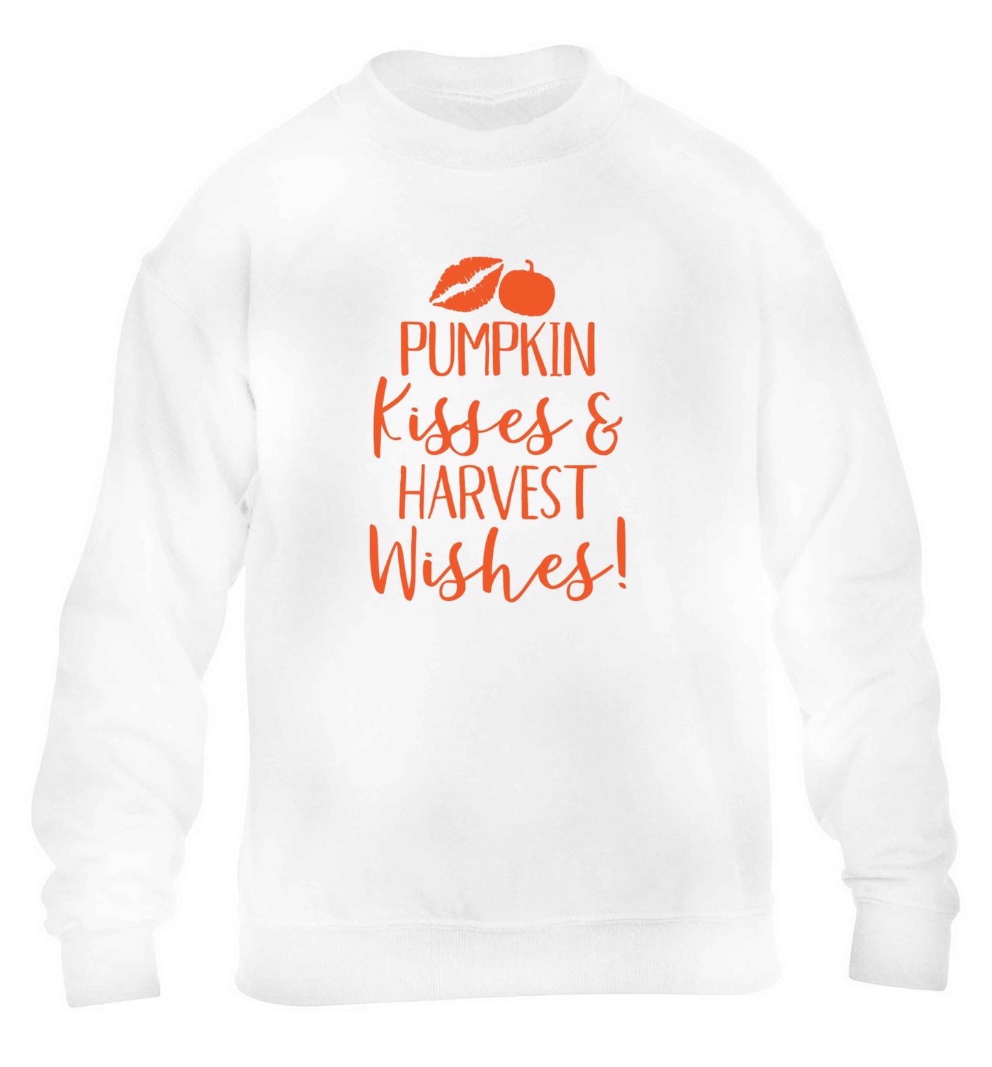 Pumpkin Kisses Harvest children's white sweater 12-13 Years