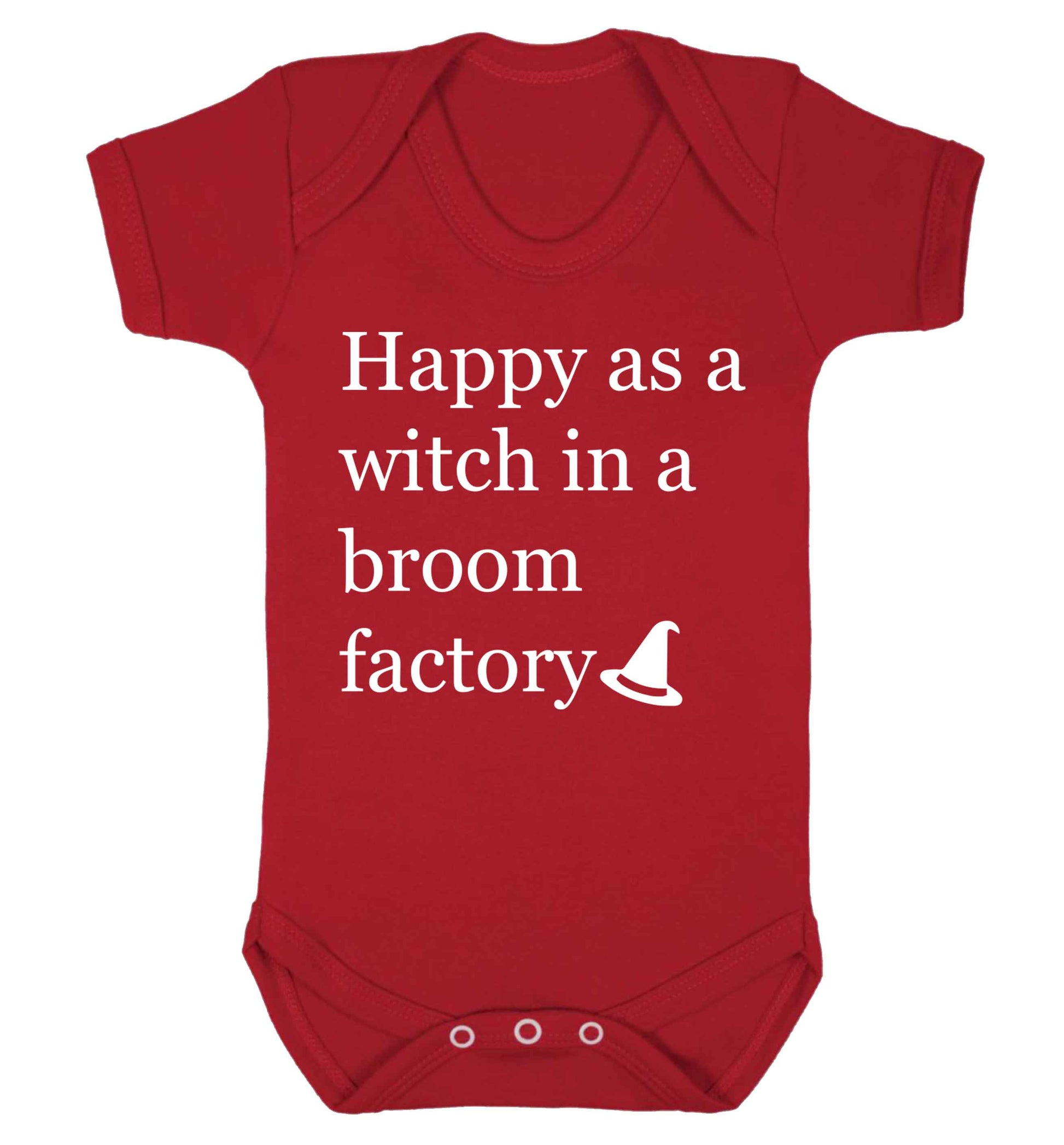 Happy as a witch in a broom factory Baby Vest red 18-24 months