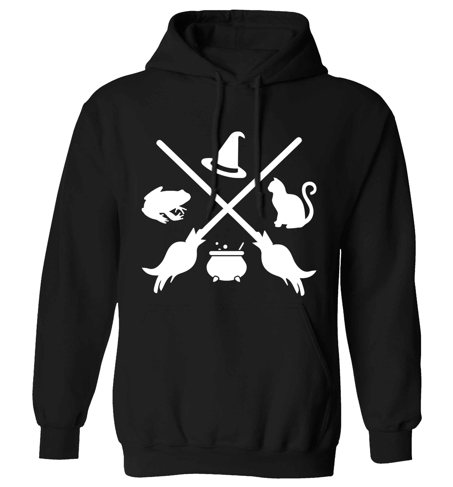 Witch symbol adults unisex black hoodie 2XL