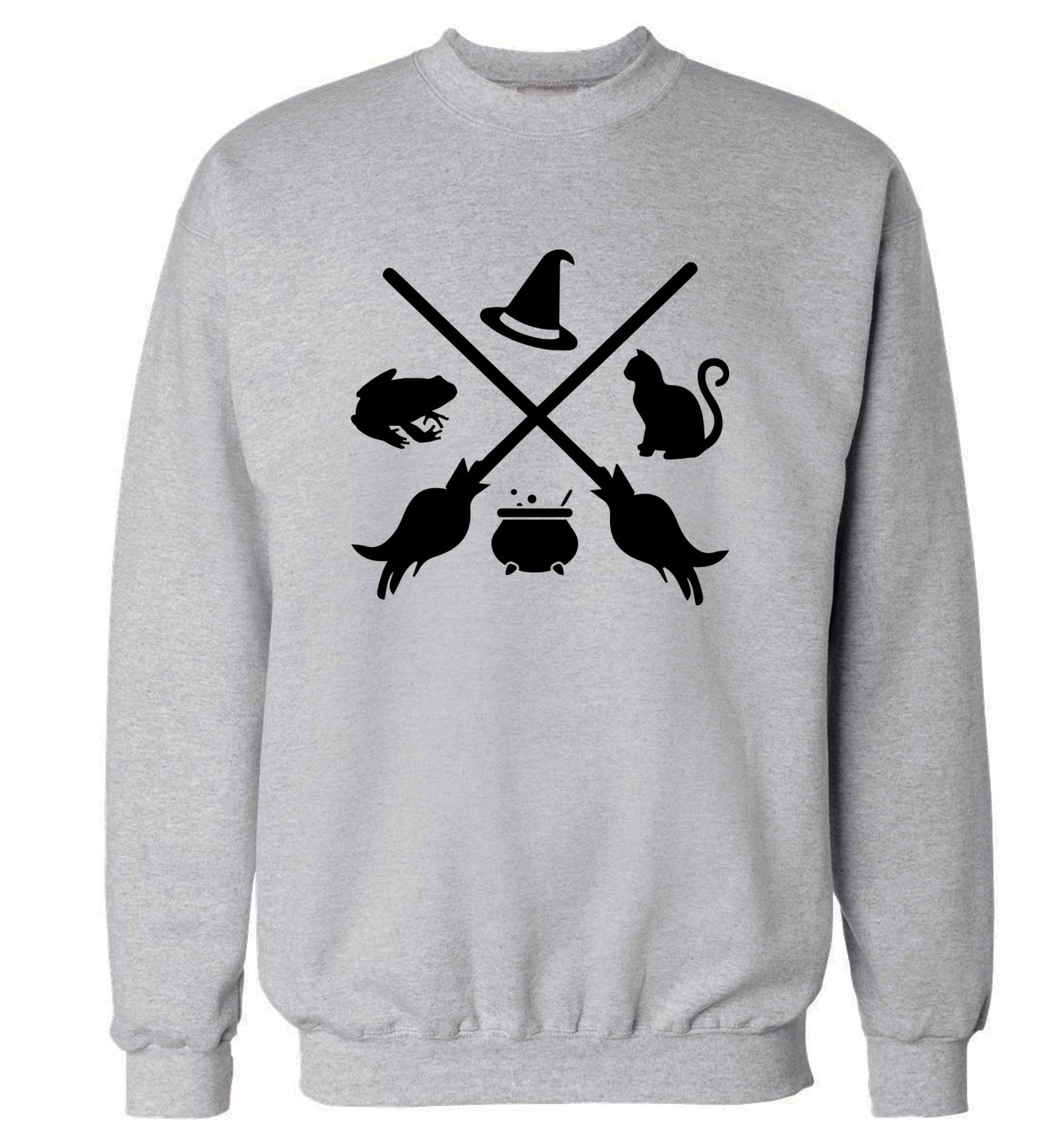 Witch symbol adult's unisex grey sweater 2XL