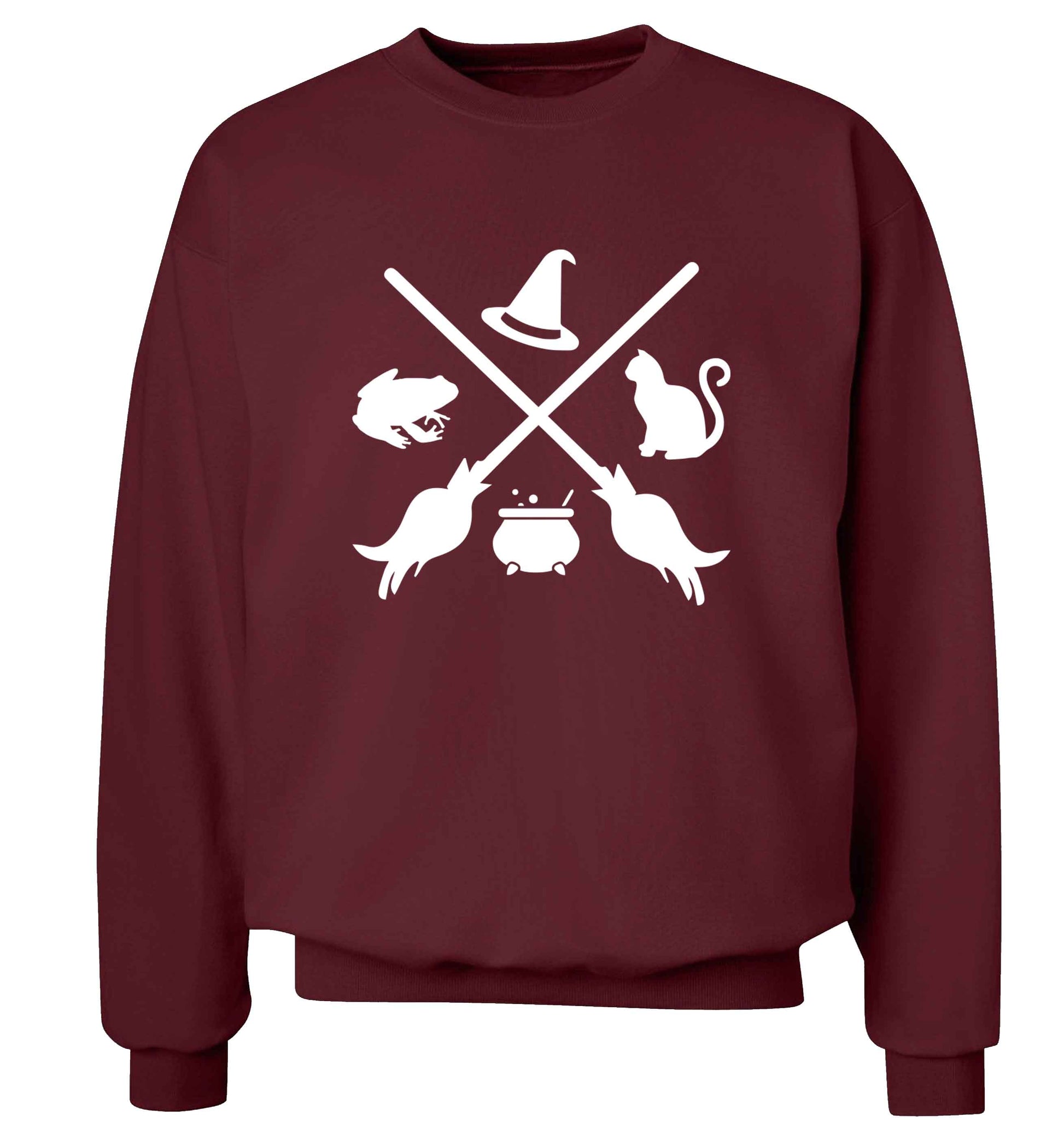 Witch symbol adult's unisex maroon sweater 2XL
