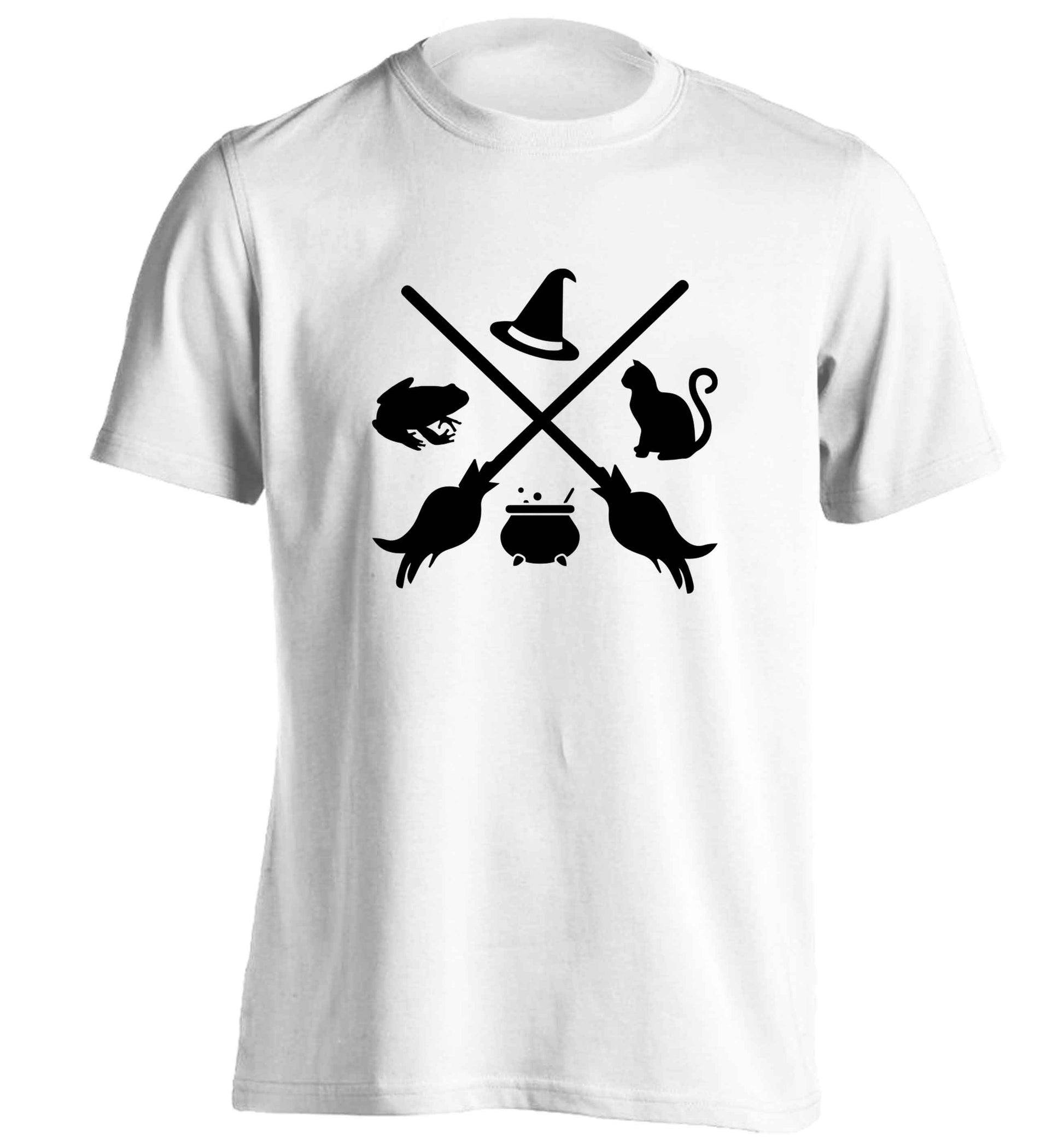 Witch symbol adults unisex white Tshirt 2XL
