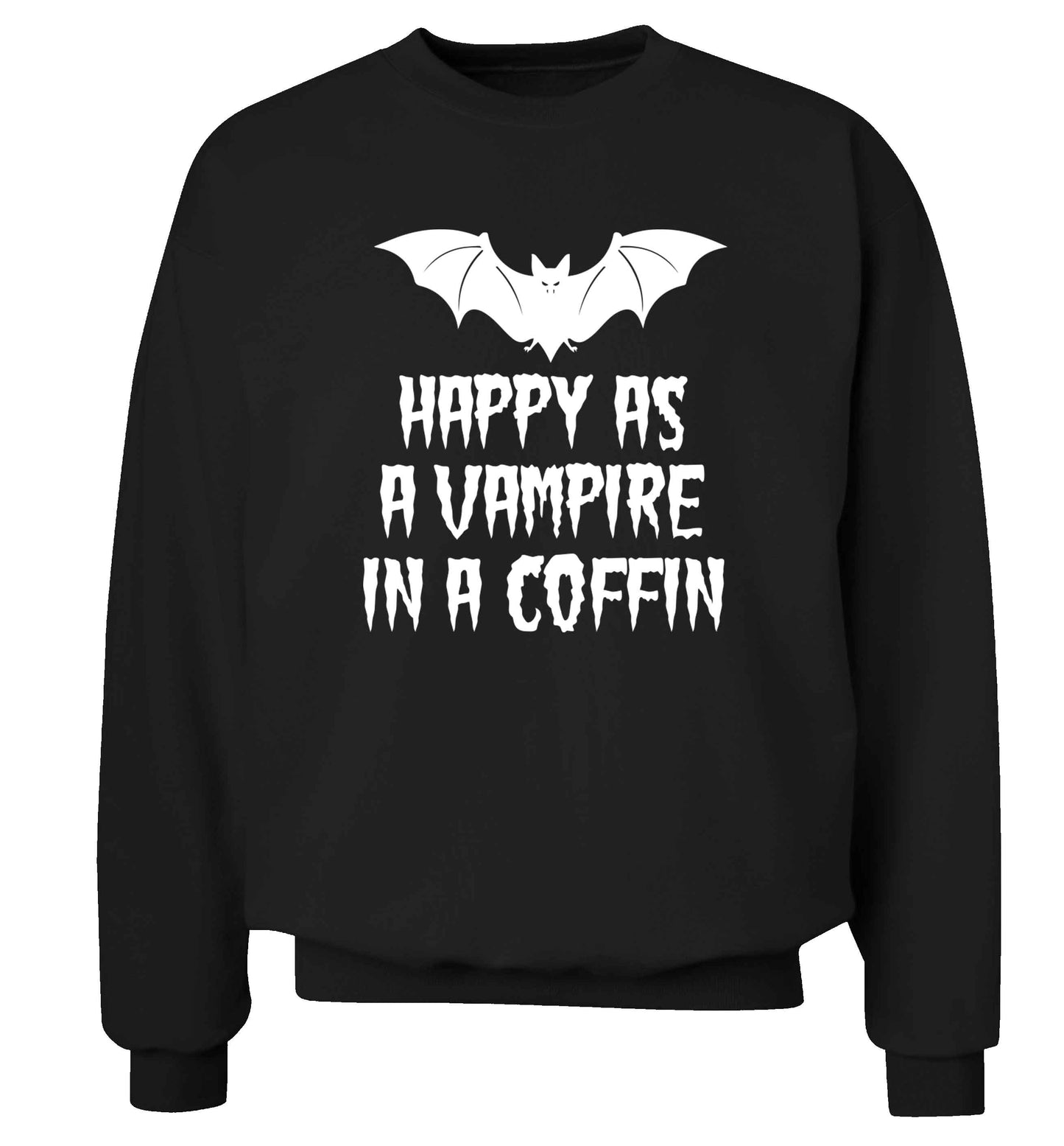 Happy as a vampire in a coffin Adult's unisex black Sweater 2XL