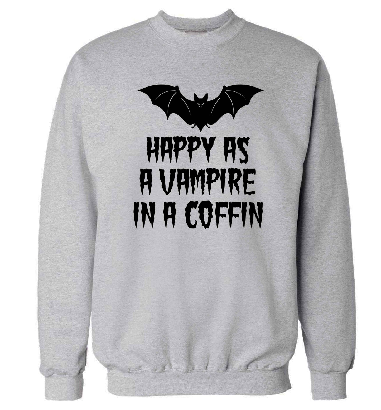 Happy as a vampire in a coffin Adult's unisex grey Sweater 2XL