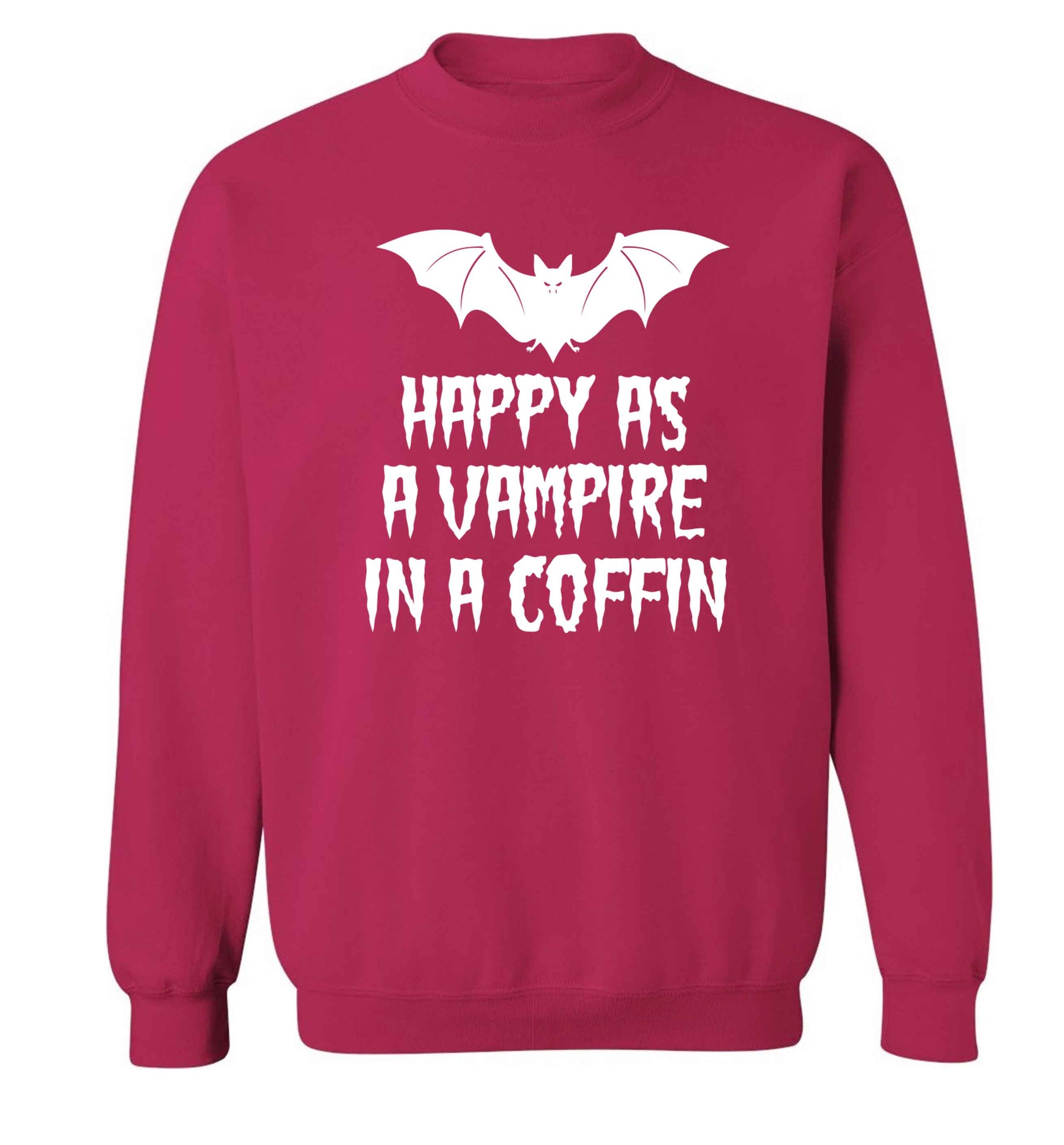 Happy as a vampire in a coffin Adult's unisex pink Sweater 2XL