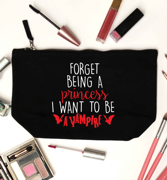 Forget being a princess I want to be a vampire black makeup bag