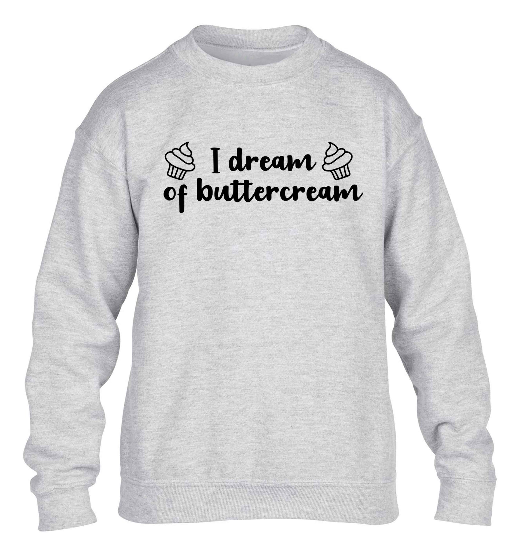 I dream of buttercream children's grey sweater 12-13 Years