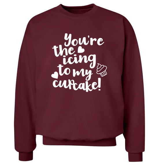 You're the icing to my cupcake Adult's unisex maroon Sweater 2XL