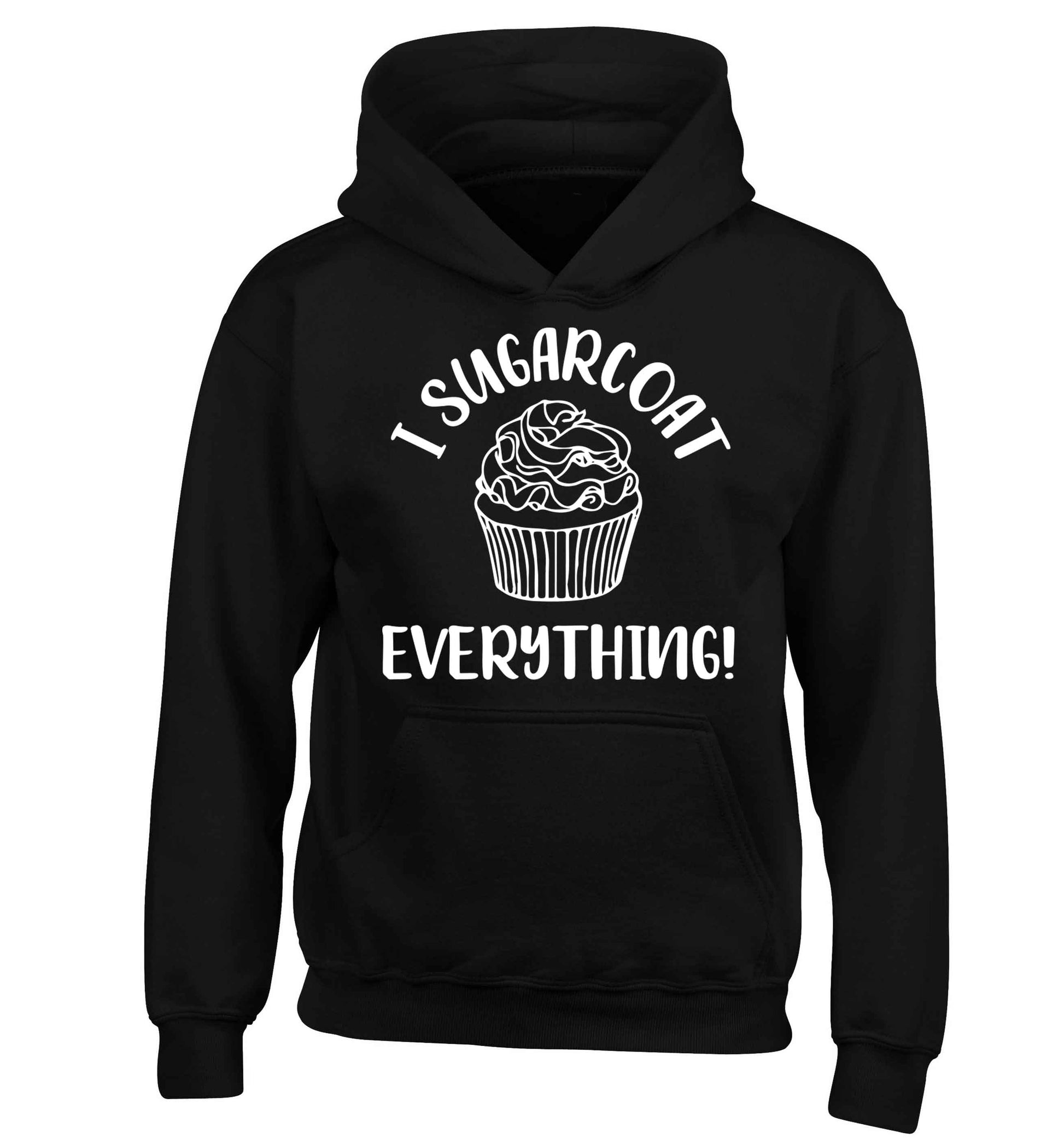 I sugarcoat everything children's black hoodie 12-13 Years
