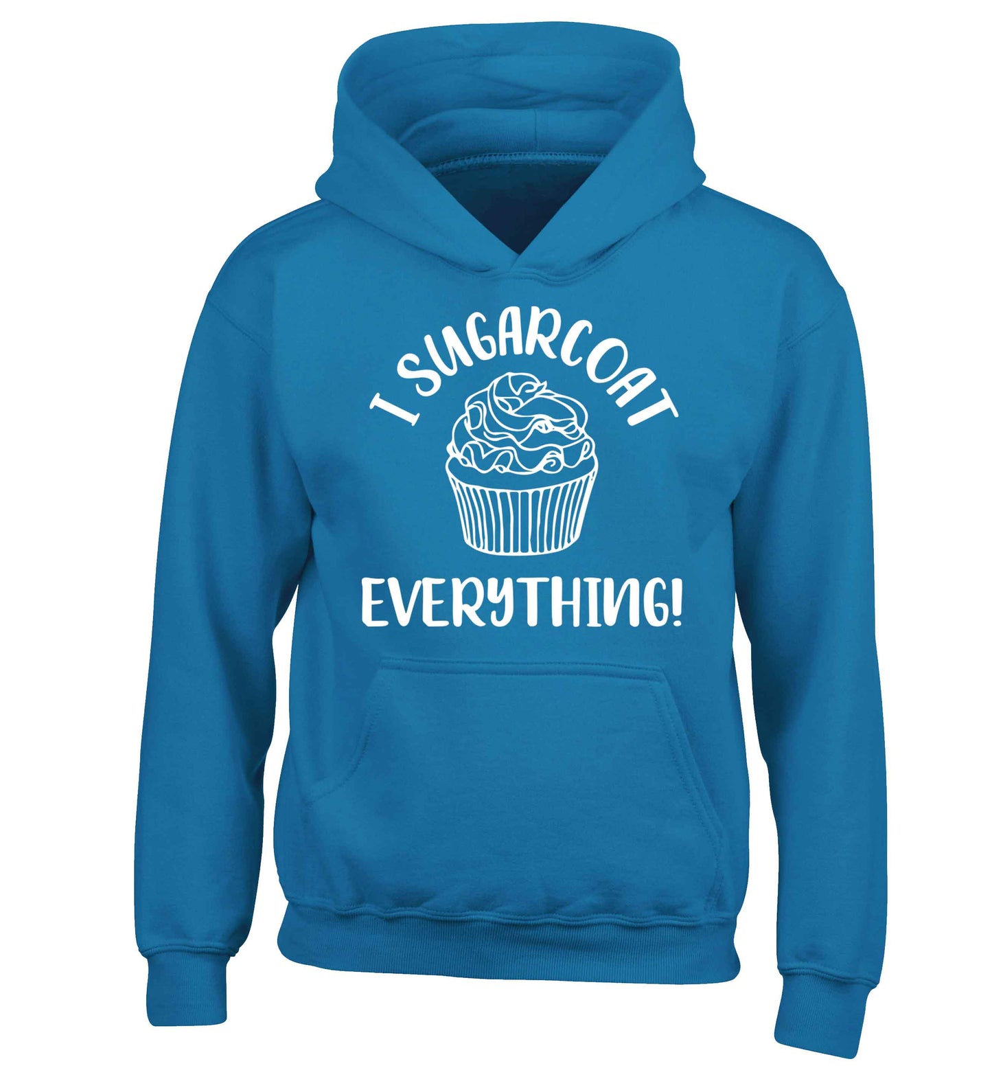 I sugarcoat everything children's blue hoodie 12-13 Years