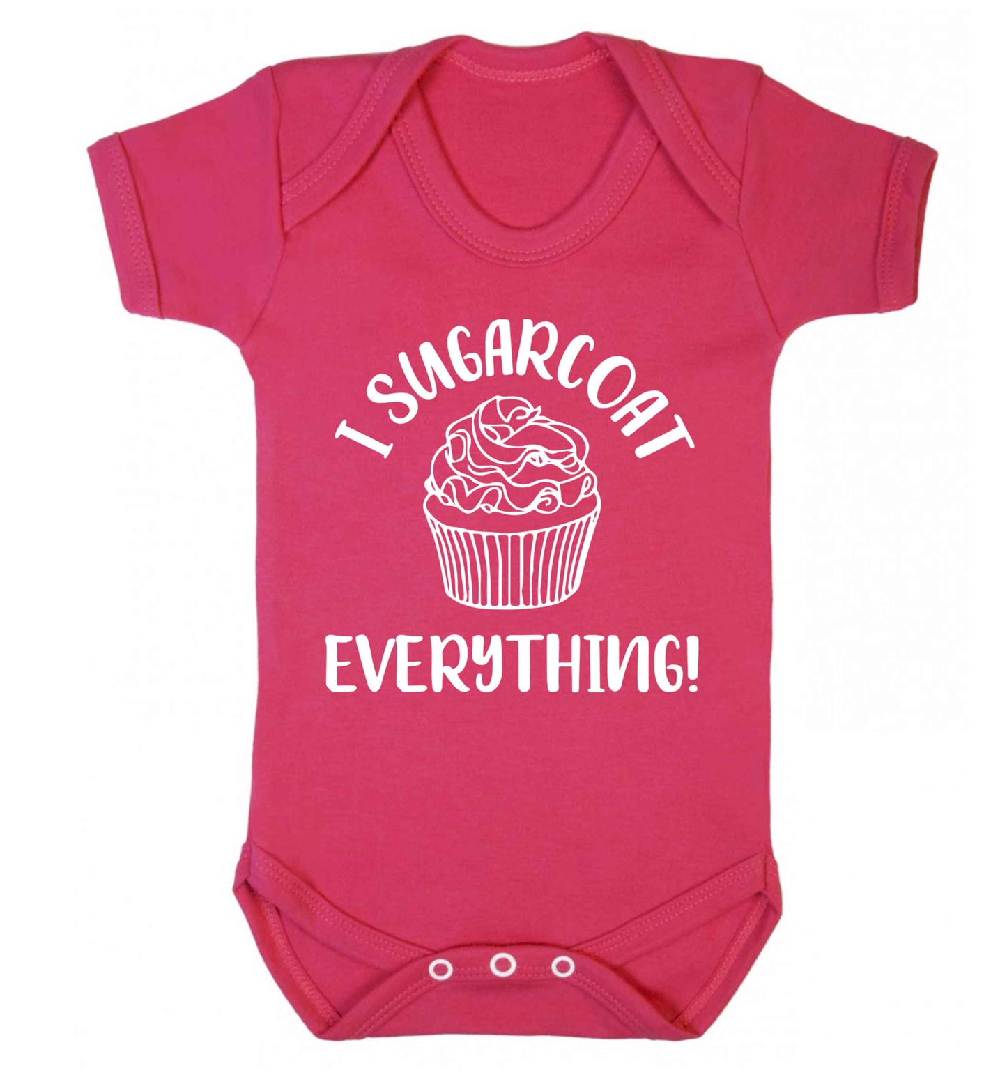 I sugarcoat everything Baby Vest dark pink 18-24 months