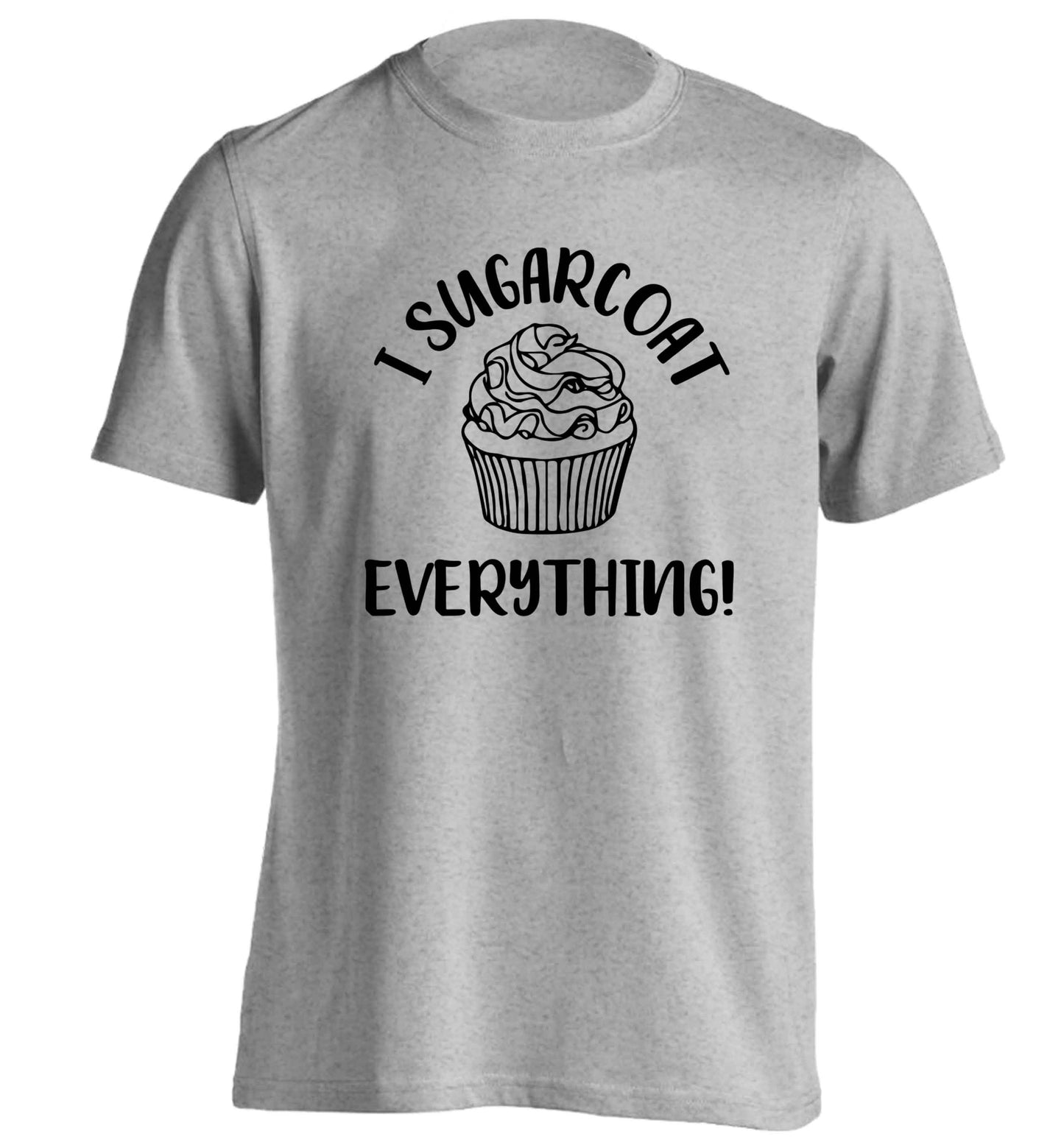 I sugarcoat everything adults unisex grey Tshirt 2XL