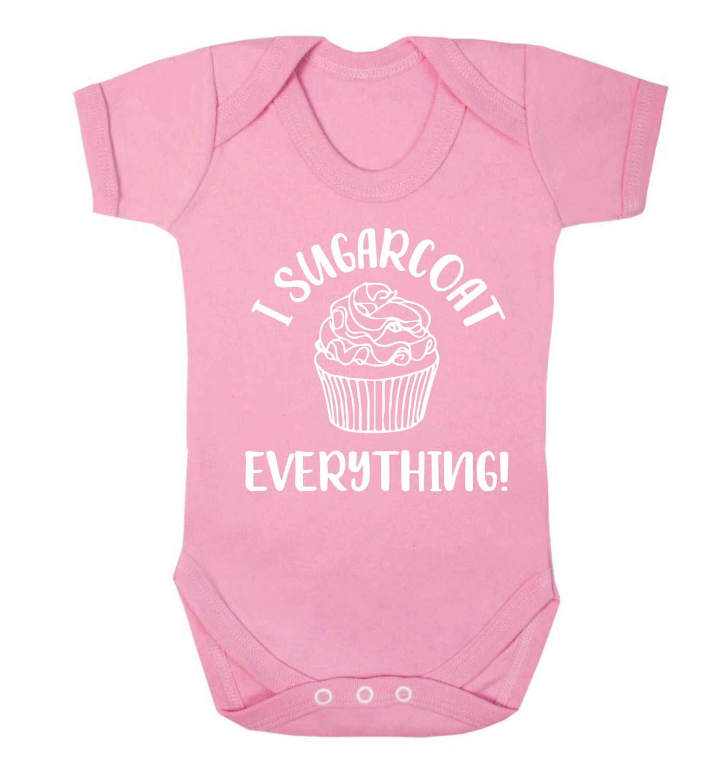I sugarcoat everything Baby Vest pale pink 18-24 months