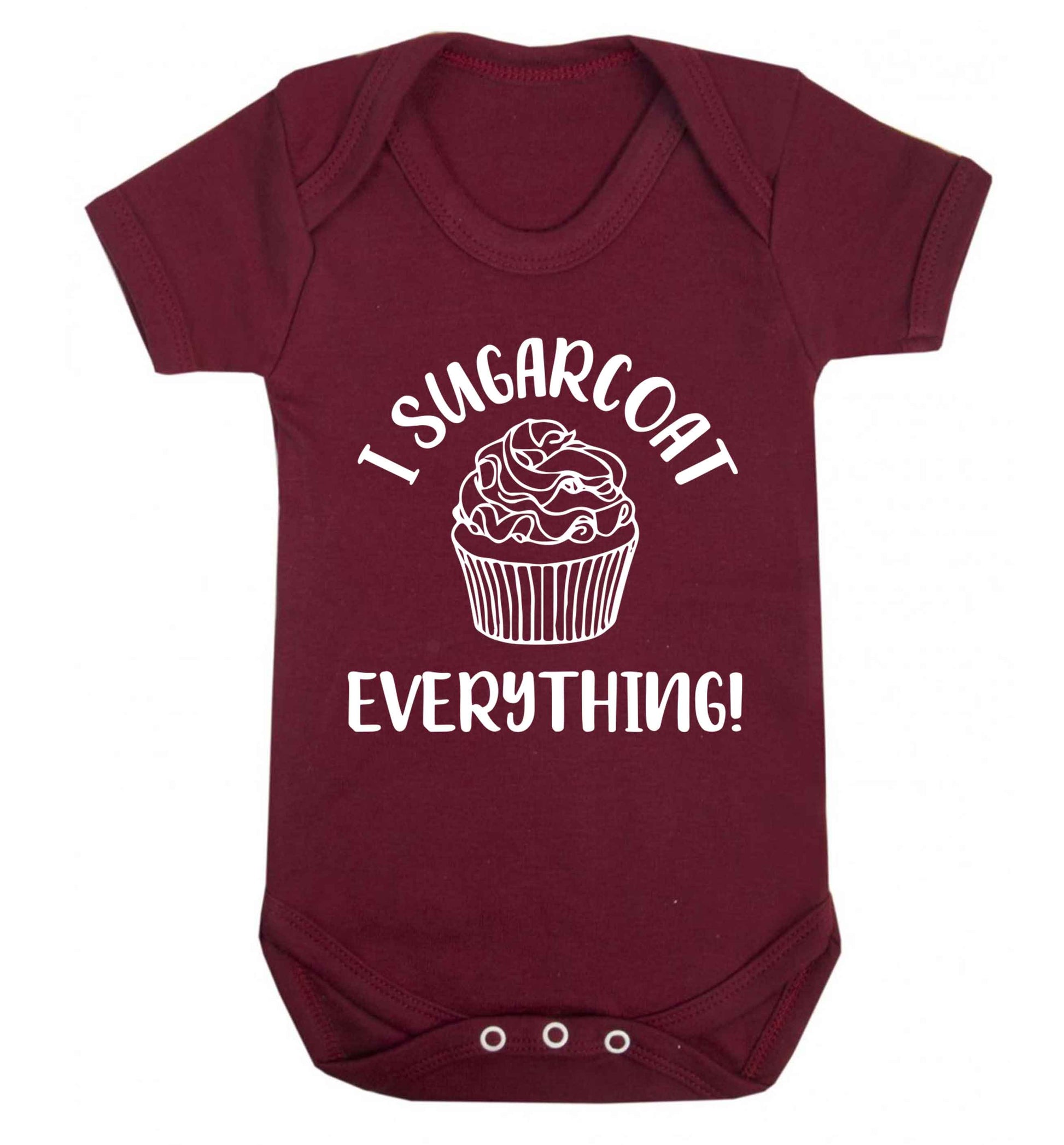 I sugarcoat everything Baby Vest maroon 18-24 months