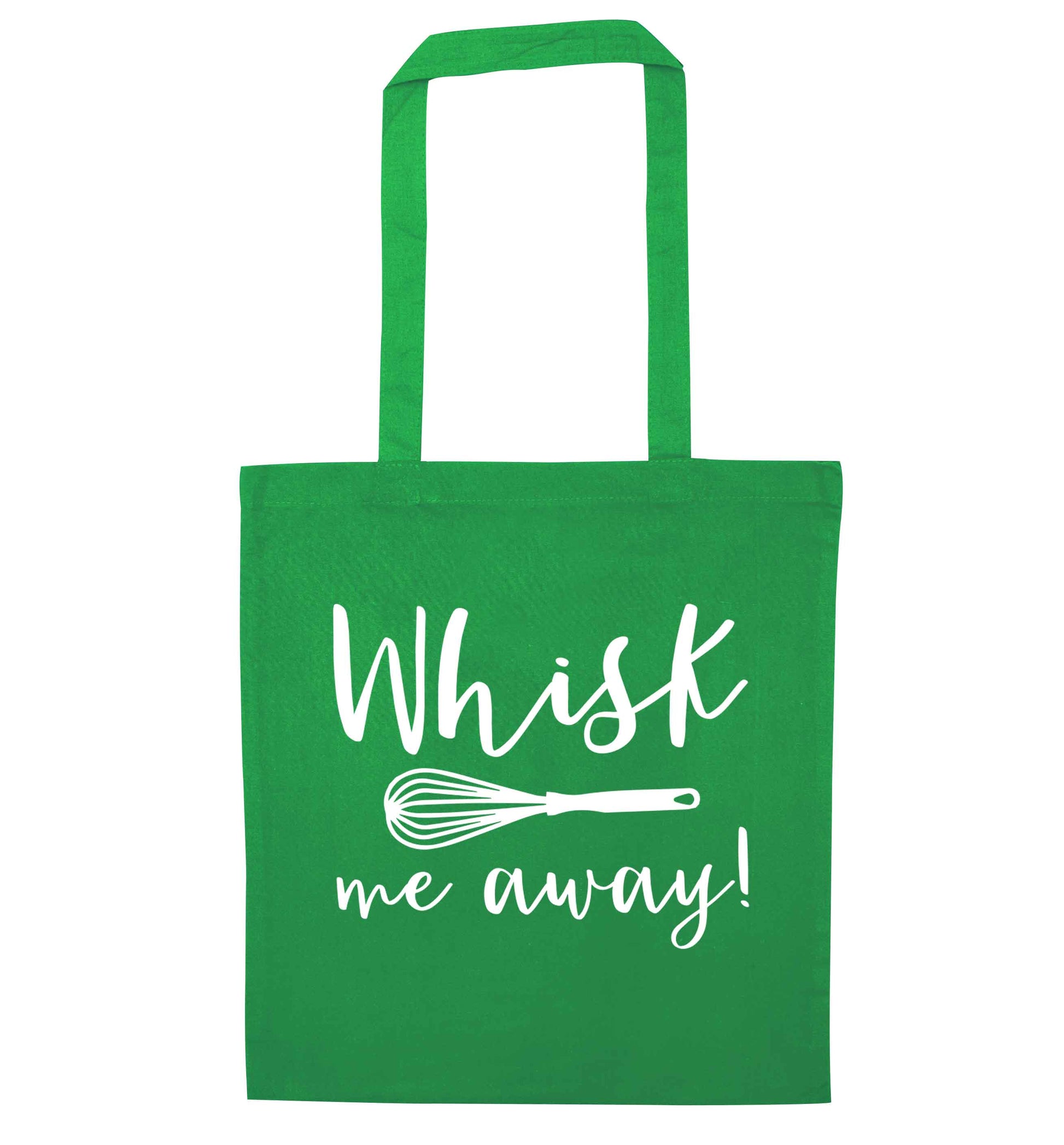 Whisk me away green tote bag