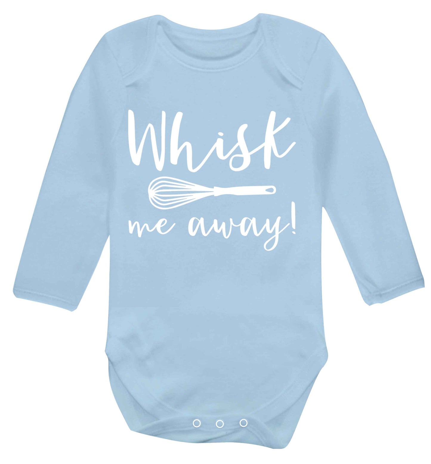 Whisk me away Baby Vest long sleeved pale blue 6-12 months