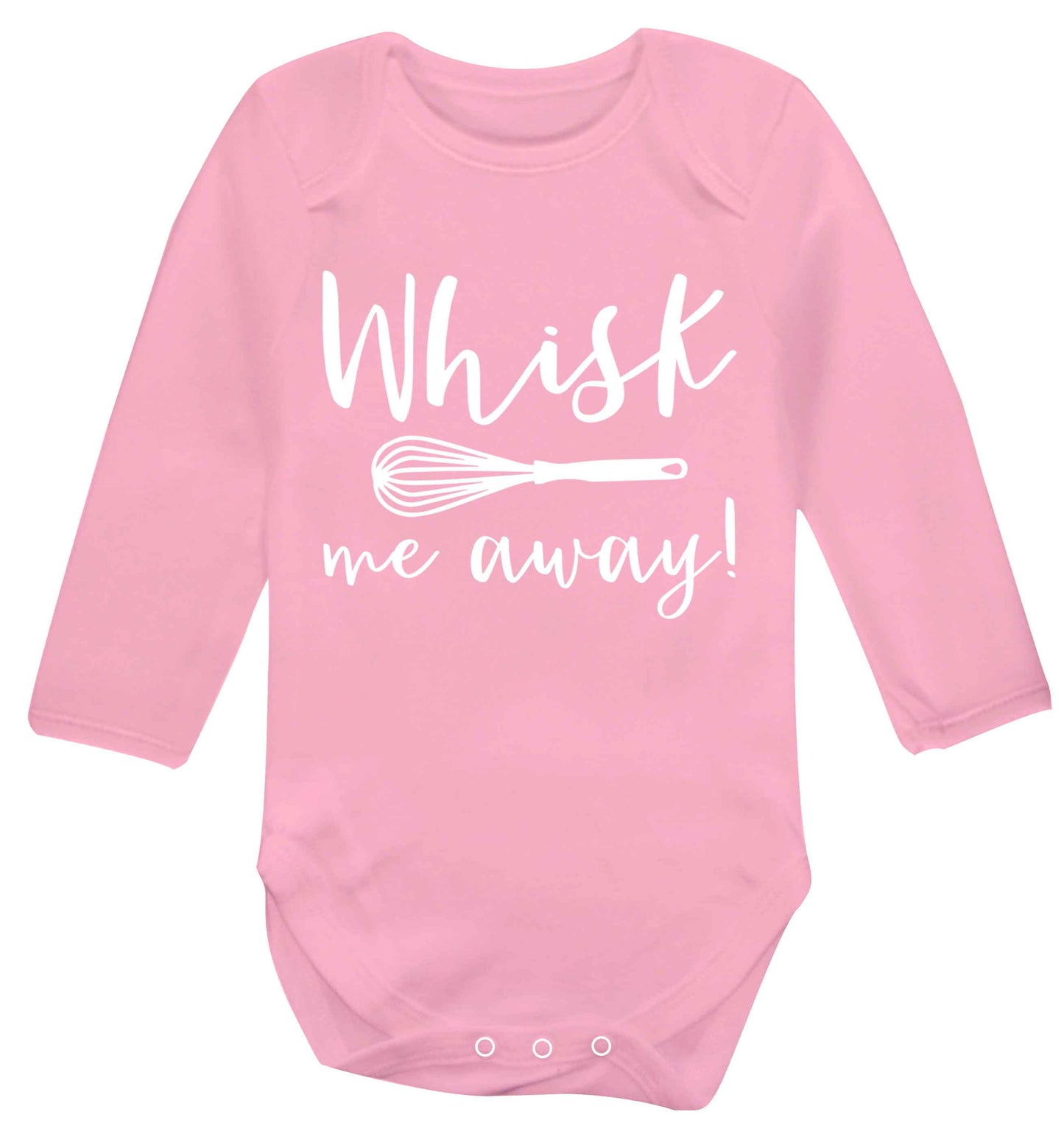 Whisk me away Baby Vest long sleeved pale pink 6-12 months