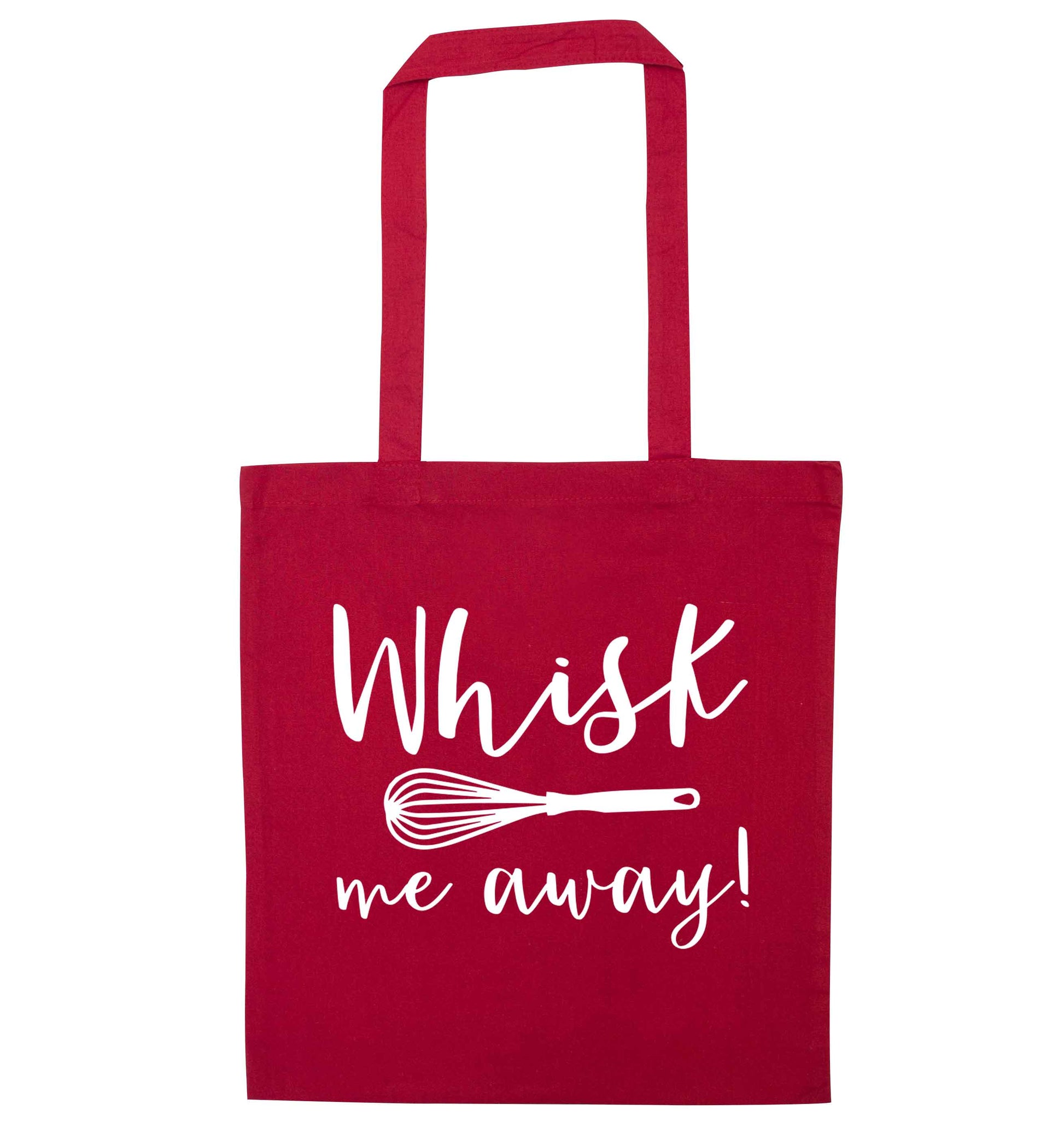Whisk me away red tote bag