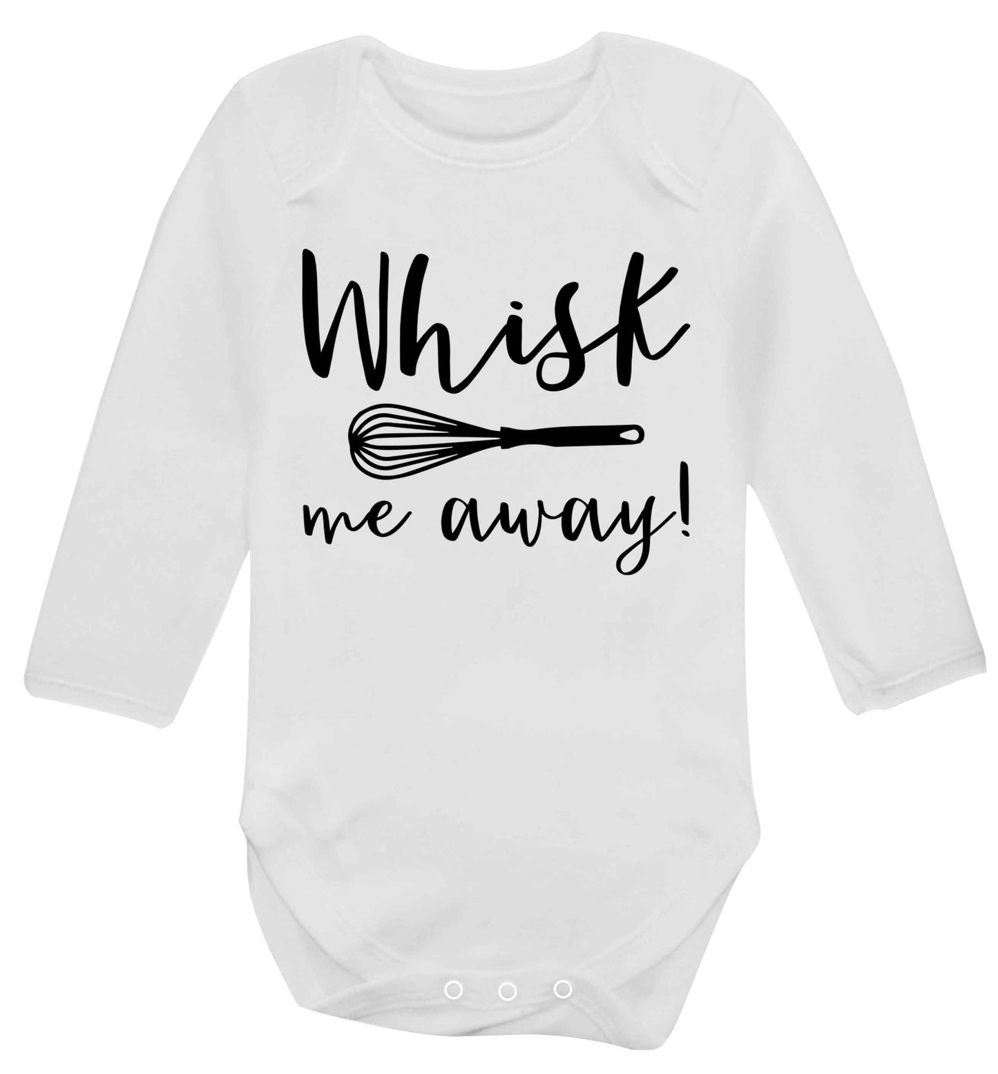 Whisk me away Baby Vest long sleeved white 6-12 months
