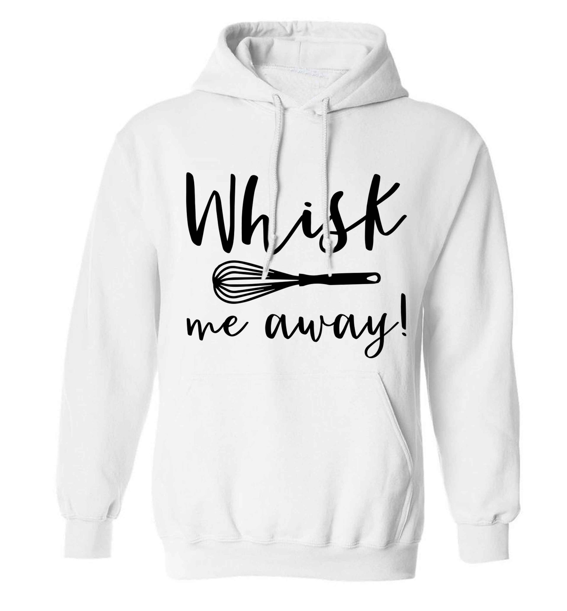 Whisk me away adults unisex white hoodie 2XL
