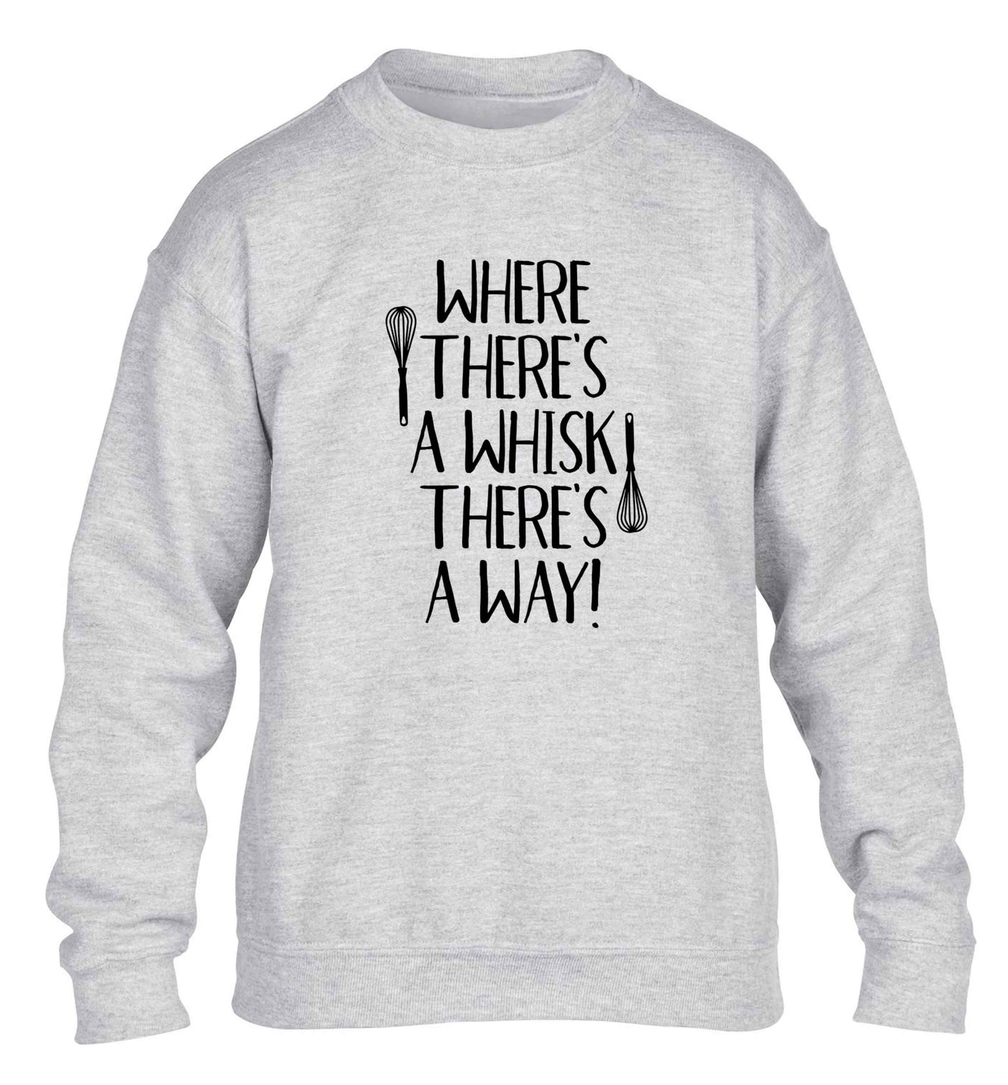 Where there's a whisk there's a way children's grey sweater 12-13 Years