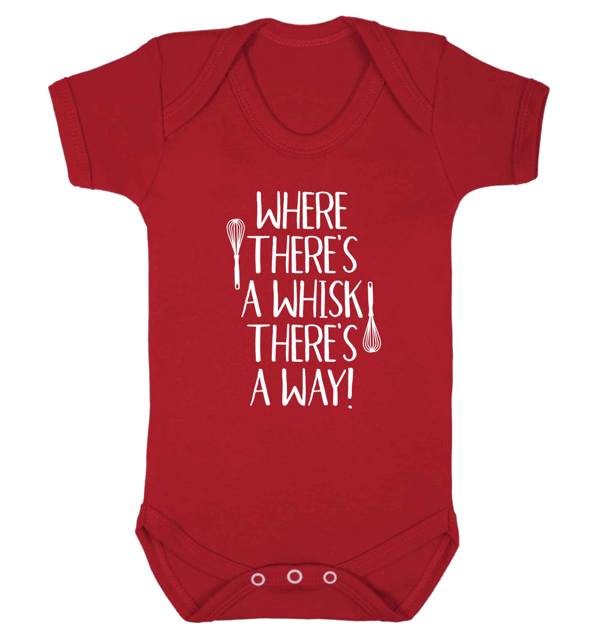 Where there's a whisk there's a way Baby Vest red 18-24 months