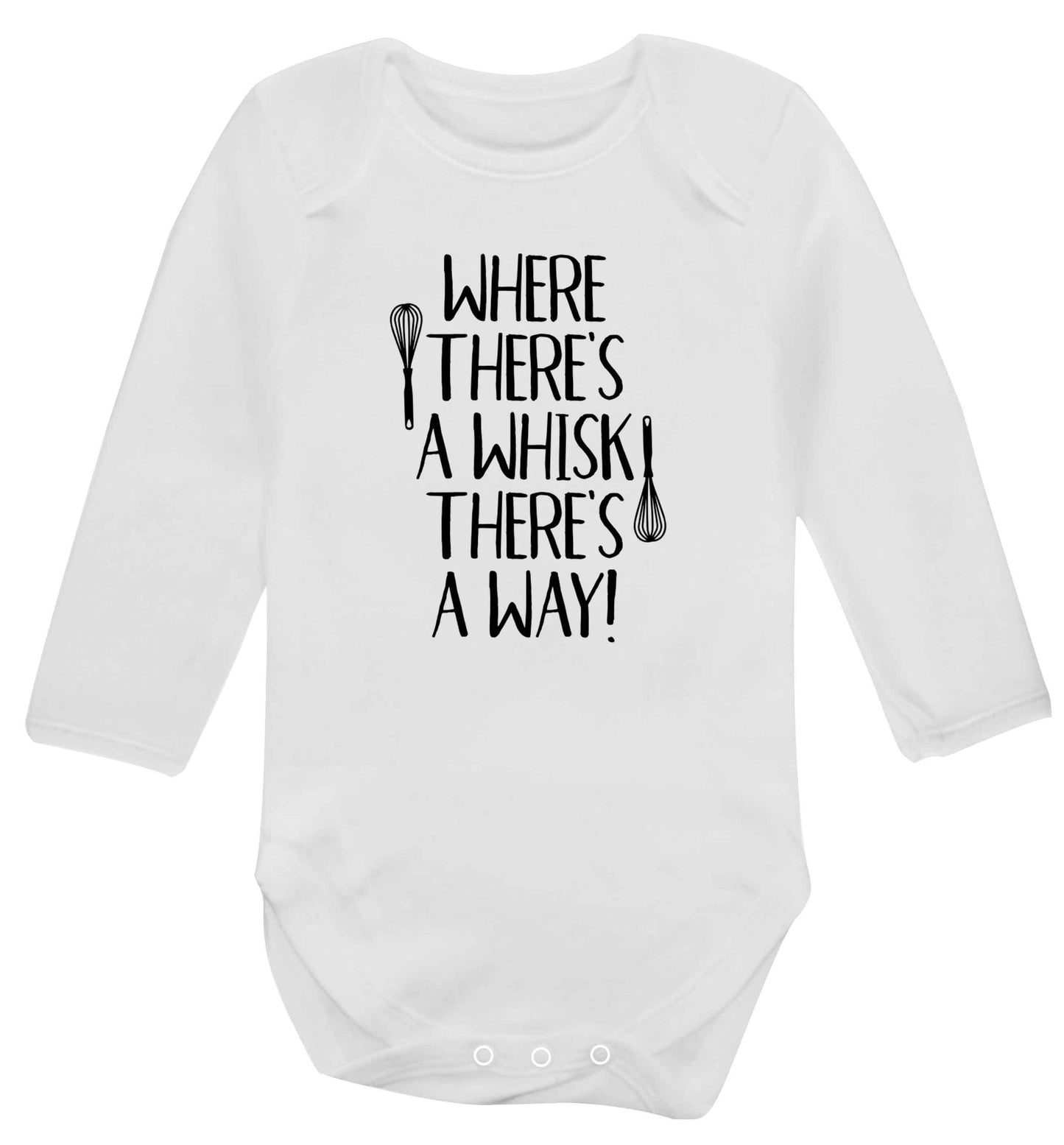 Where there's a whisk there's a way Baby Vest long sleeved white 6-12 months