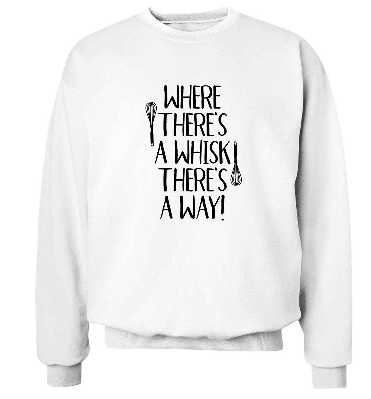 Where there's a whisk there's a way Adult's unisex white Sweater 2XL