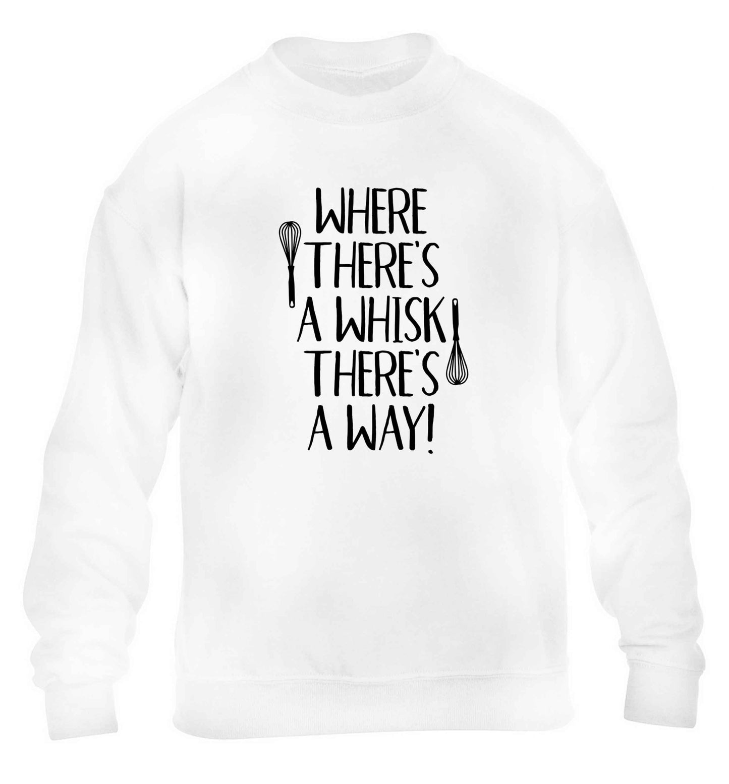 Where there's a whisk there's a way children's white sweater 12-13 Years