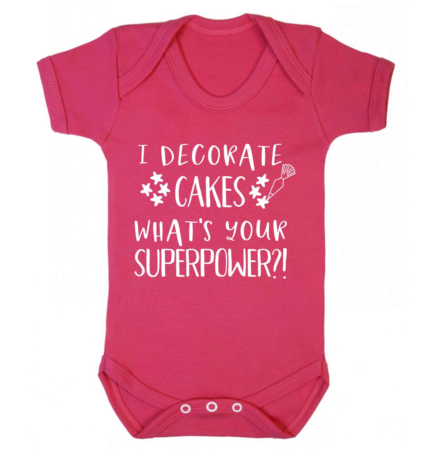 I decorate cakes what's your superpower?! Baby Vest dark pink 18-24 months