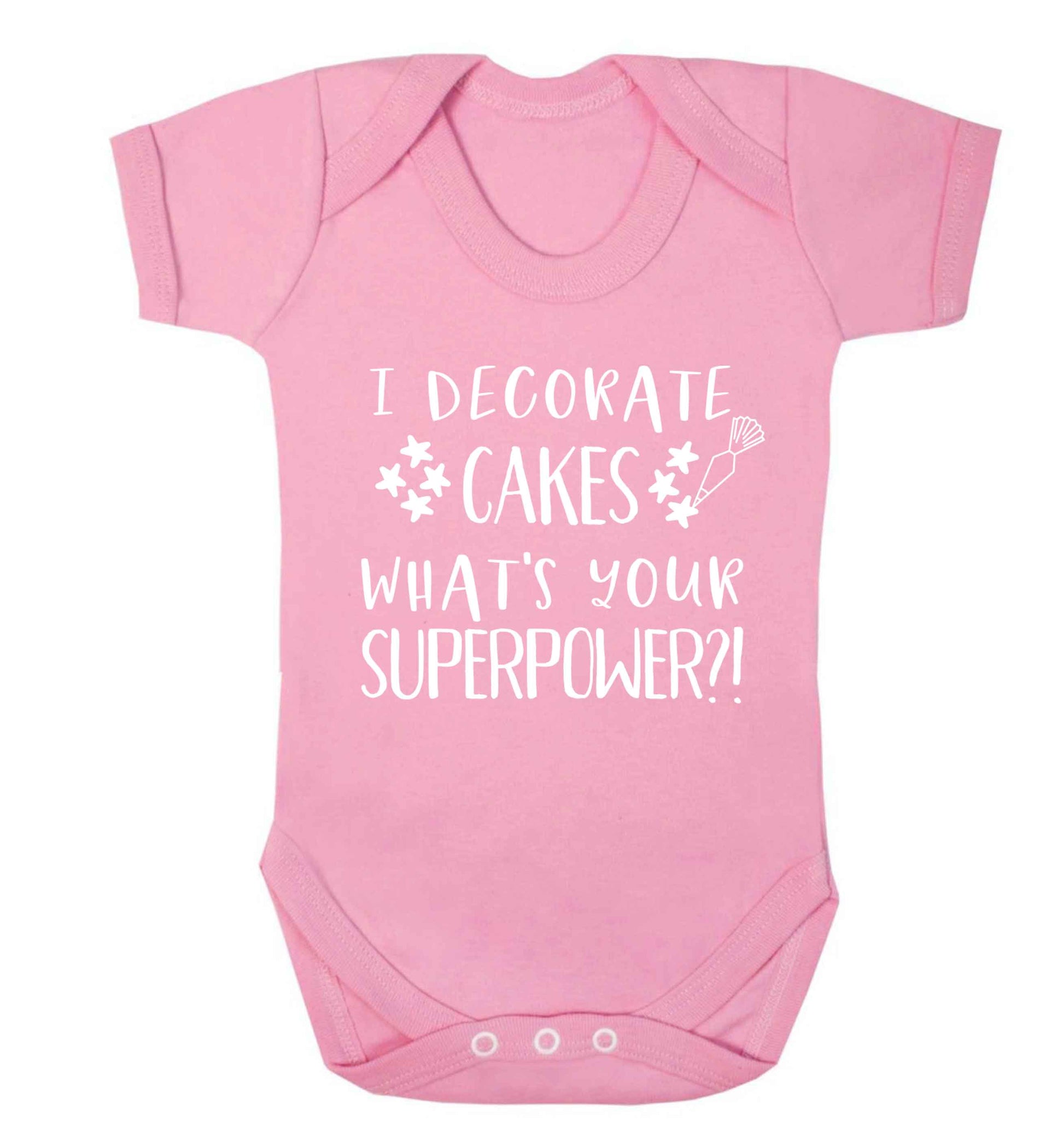 I decorate cakes what's your superpower?! Baby Vest pale pink 18-24 months