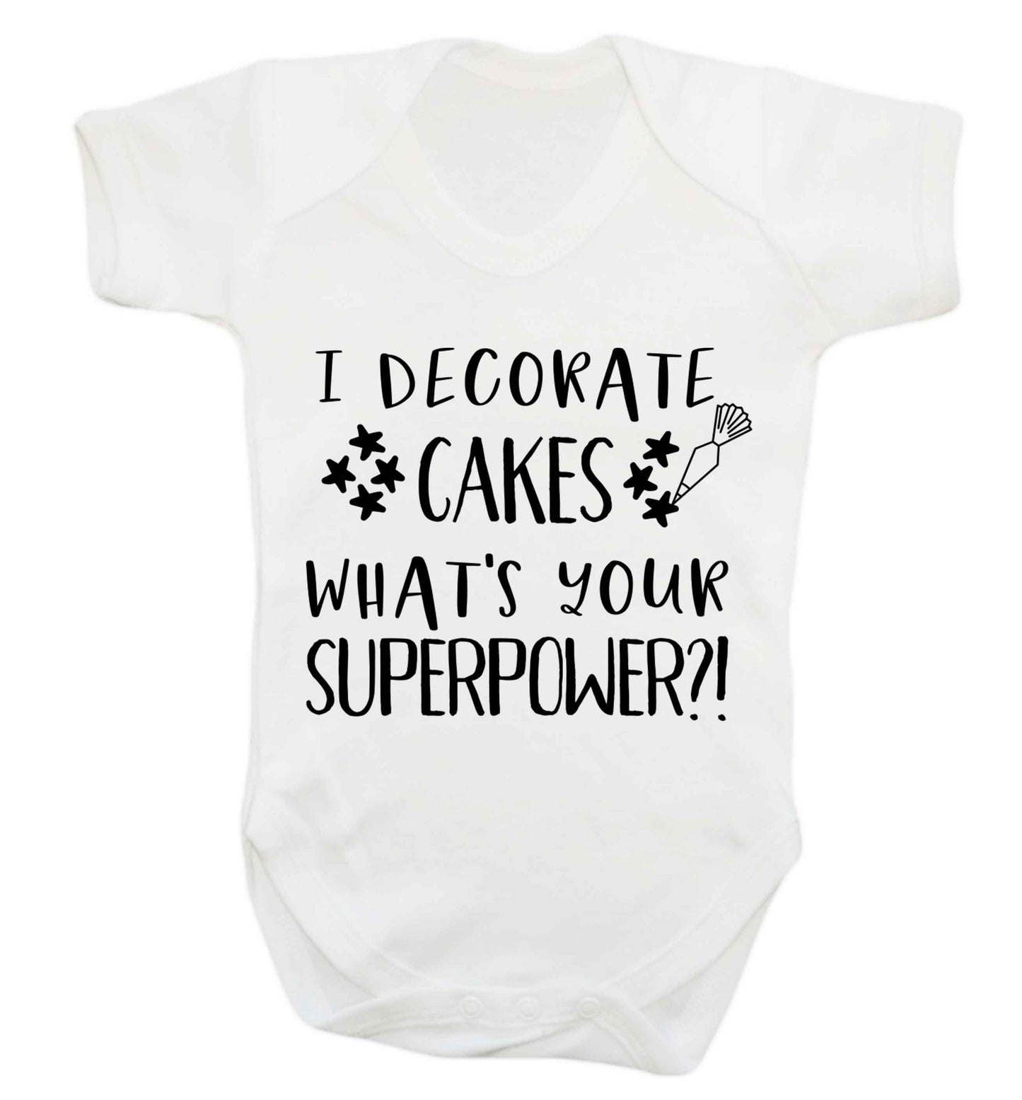 I decorate cakes what's your superpower?! Baby Vest white 18-24 months