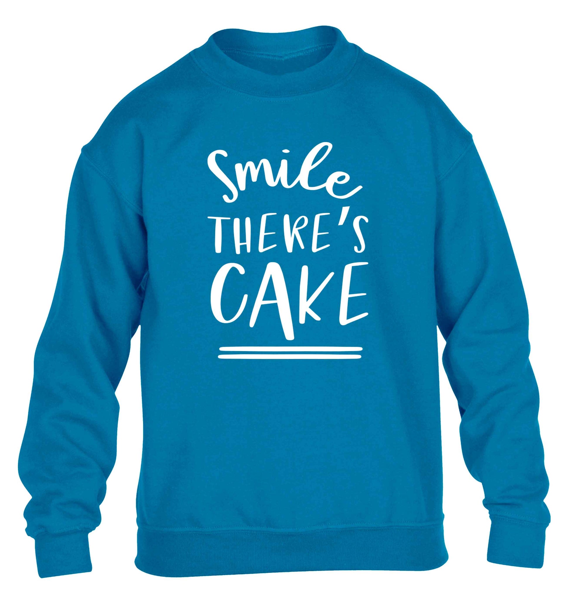 Smile there's cake children's blue sweater 12-13 Years