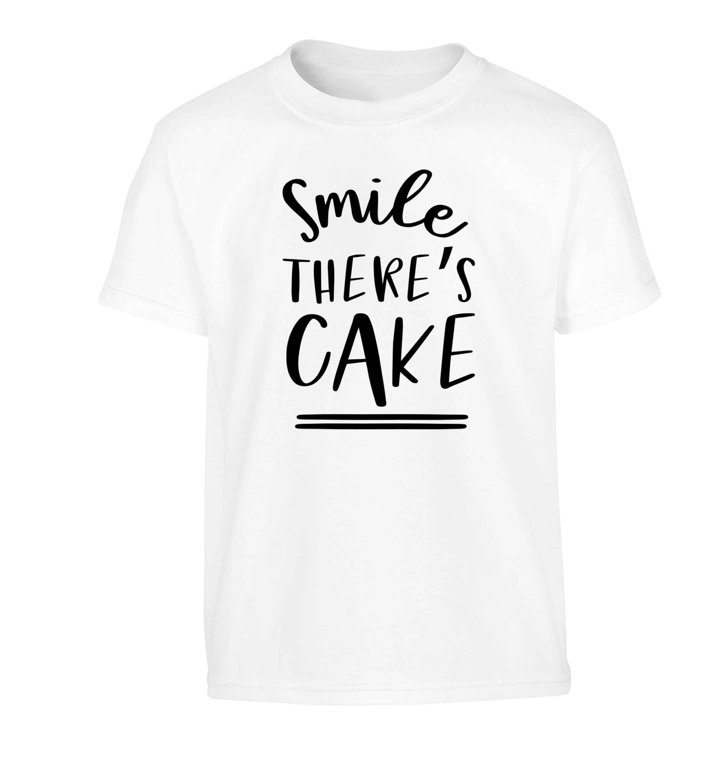 Smile there's cake Children's white Tshirt 12-13 Years