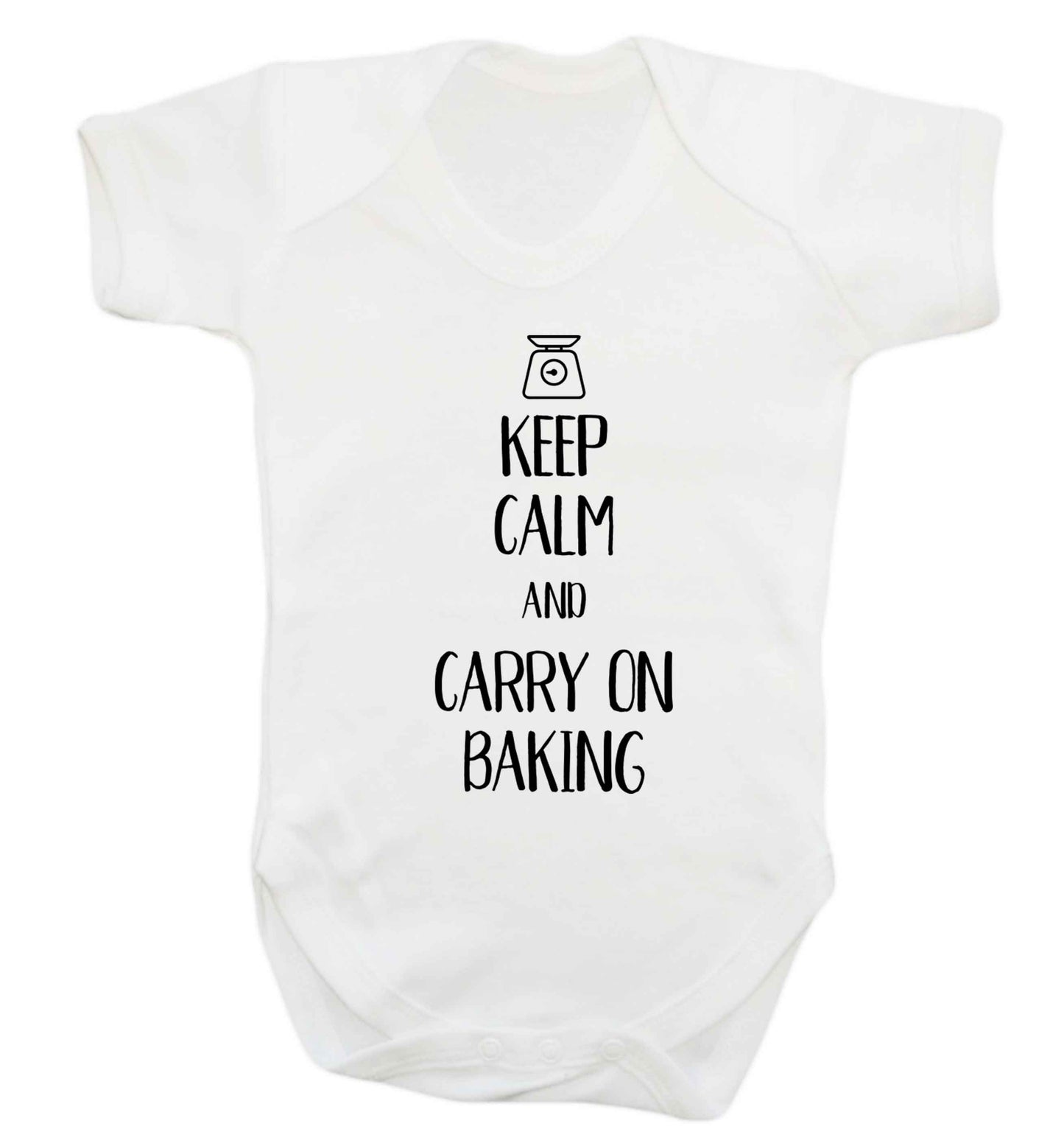 Keep calm and carry on baking Baby Vest white 18-24 months
