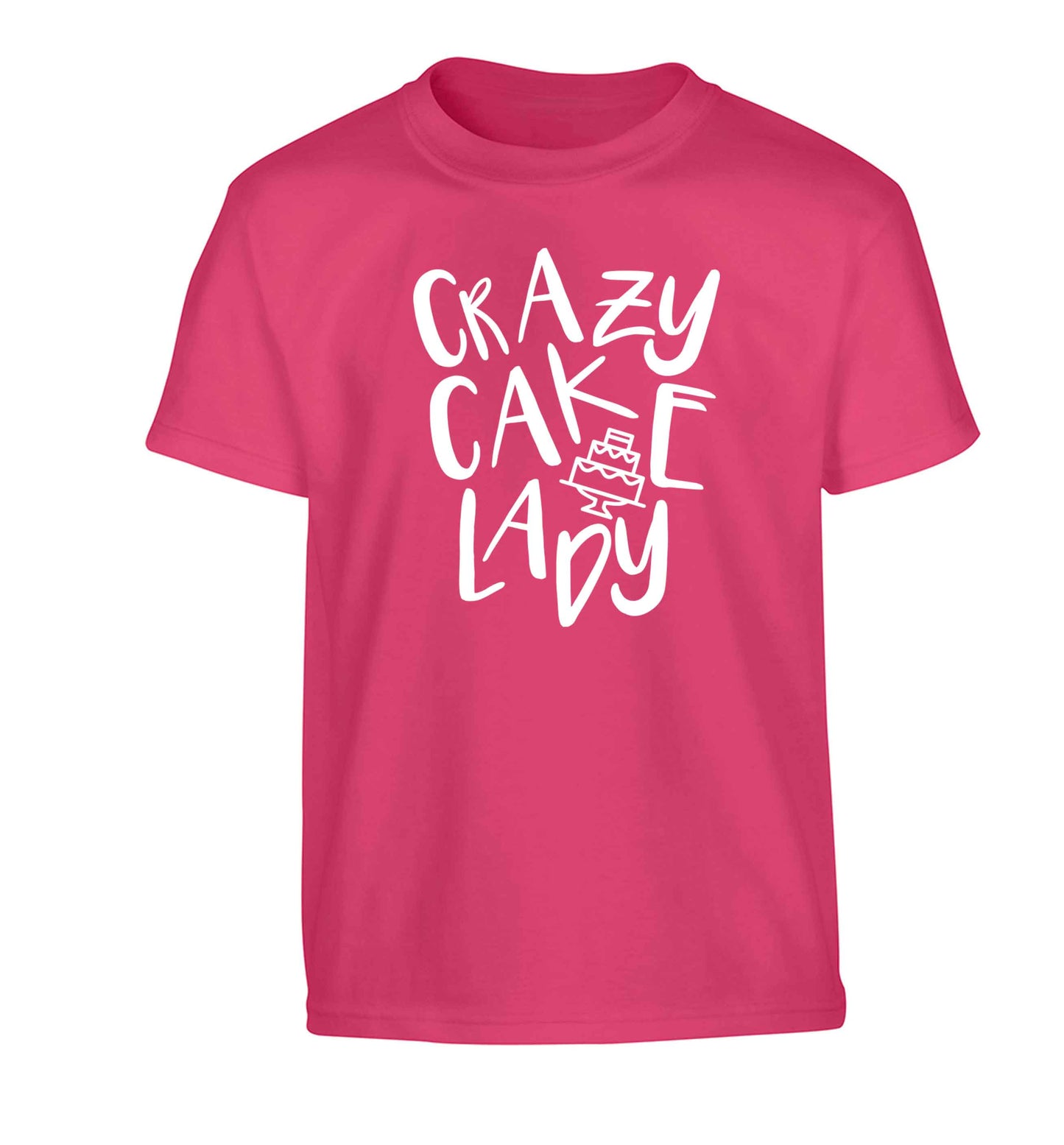 Crazy cake lady Children's pink Tshirt 12-13 Years