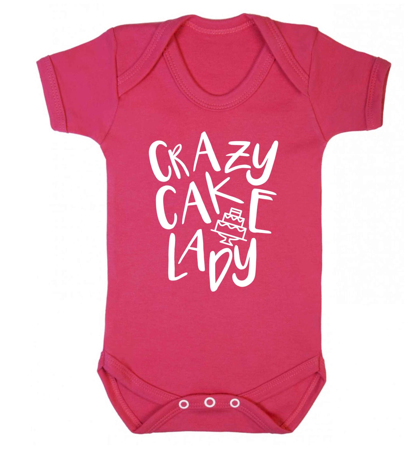 Crazy cake lady Baby Vest dark pink 18-24 months