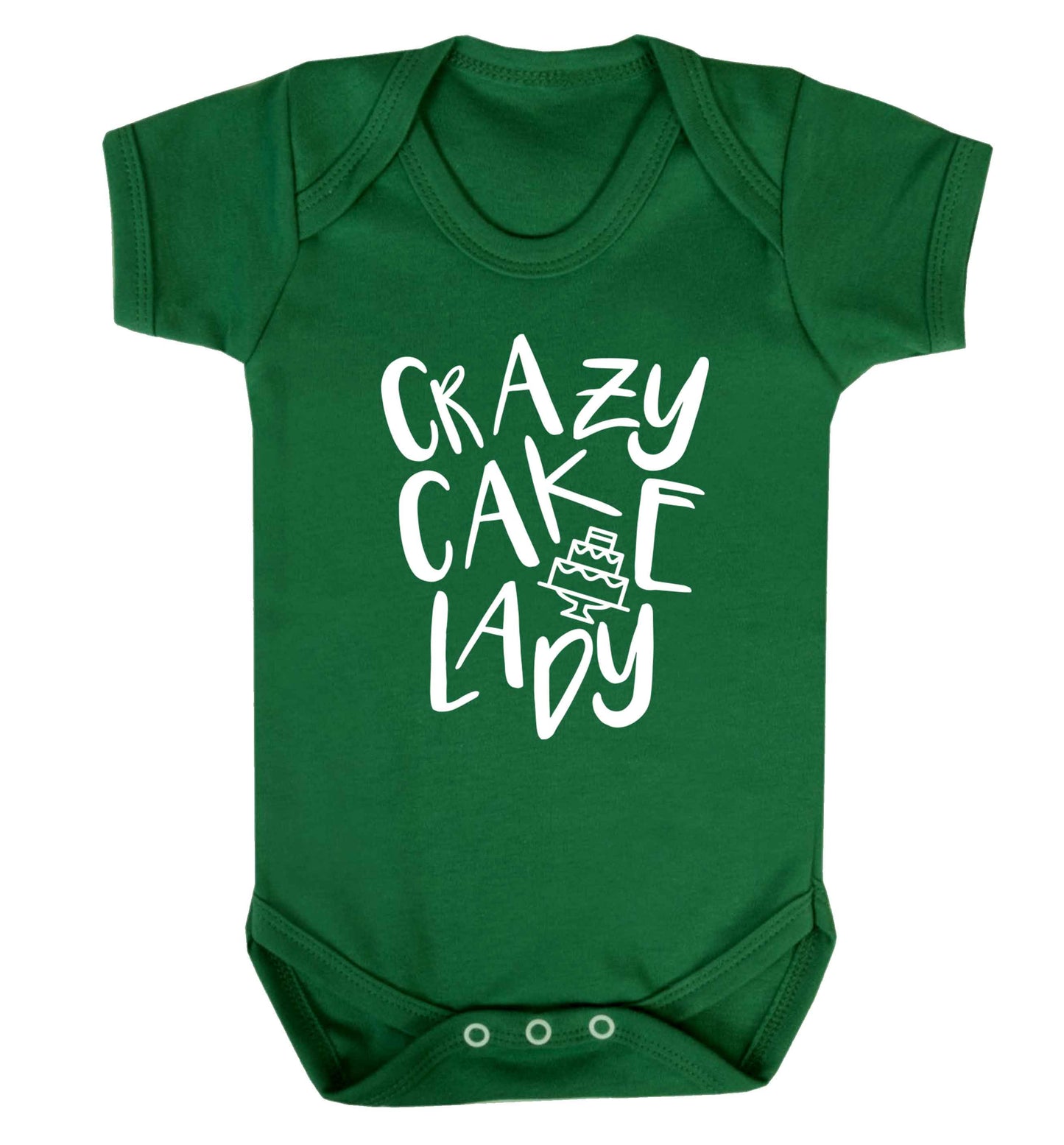 Crazy cake lady Baby Vest green 18-24 months