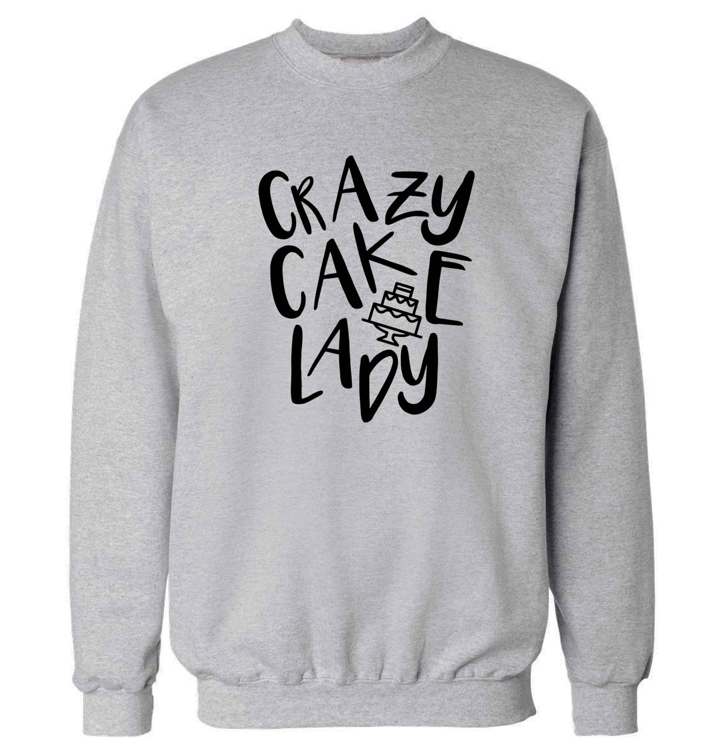 Crazy cake lady Adult's unisex grey Sweater 2XL