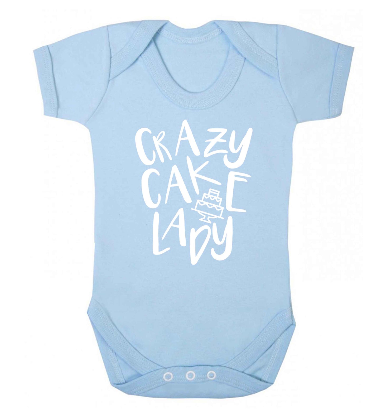 Crazy cake lady Baby Vest pale blue 18-24 months