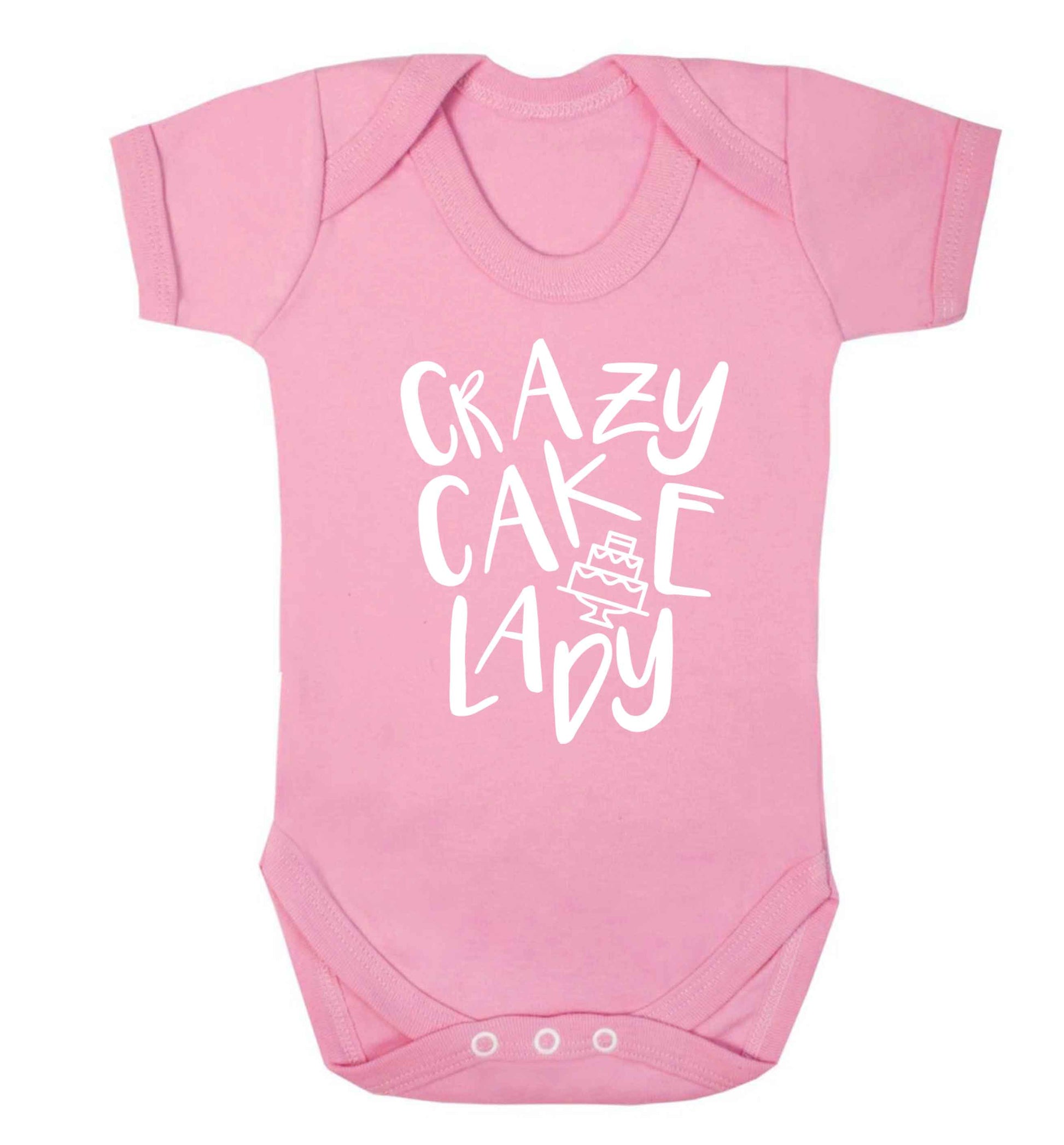 Crazy cake lady Baby Vest pale pink 18-24 months