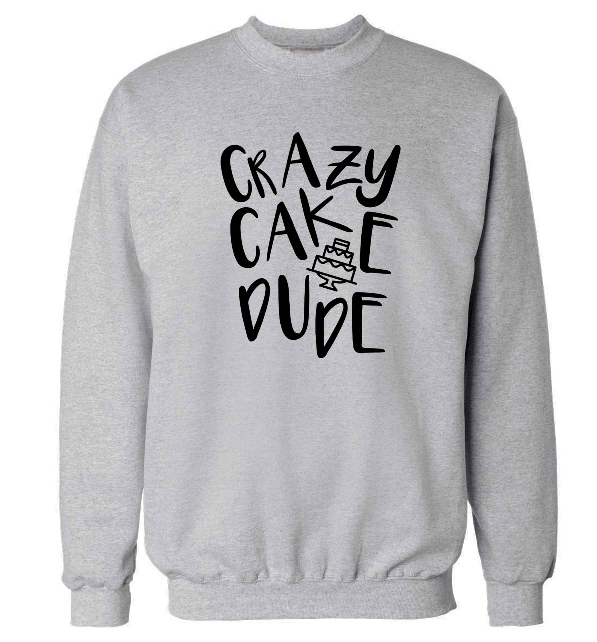 Crazy cake dude Adult's unisex grey Sweater 2XL