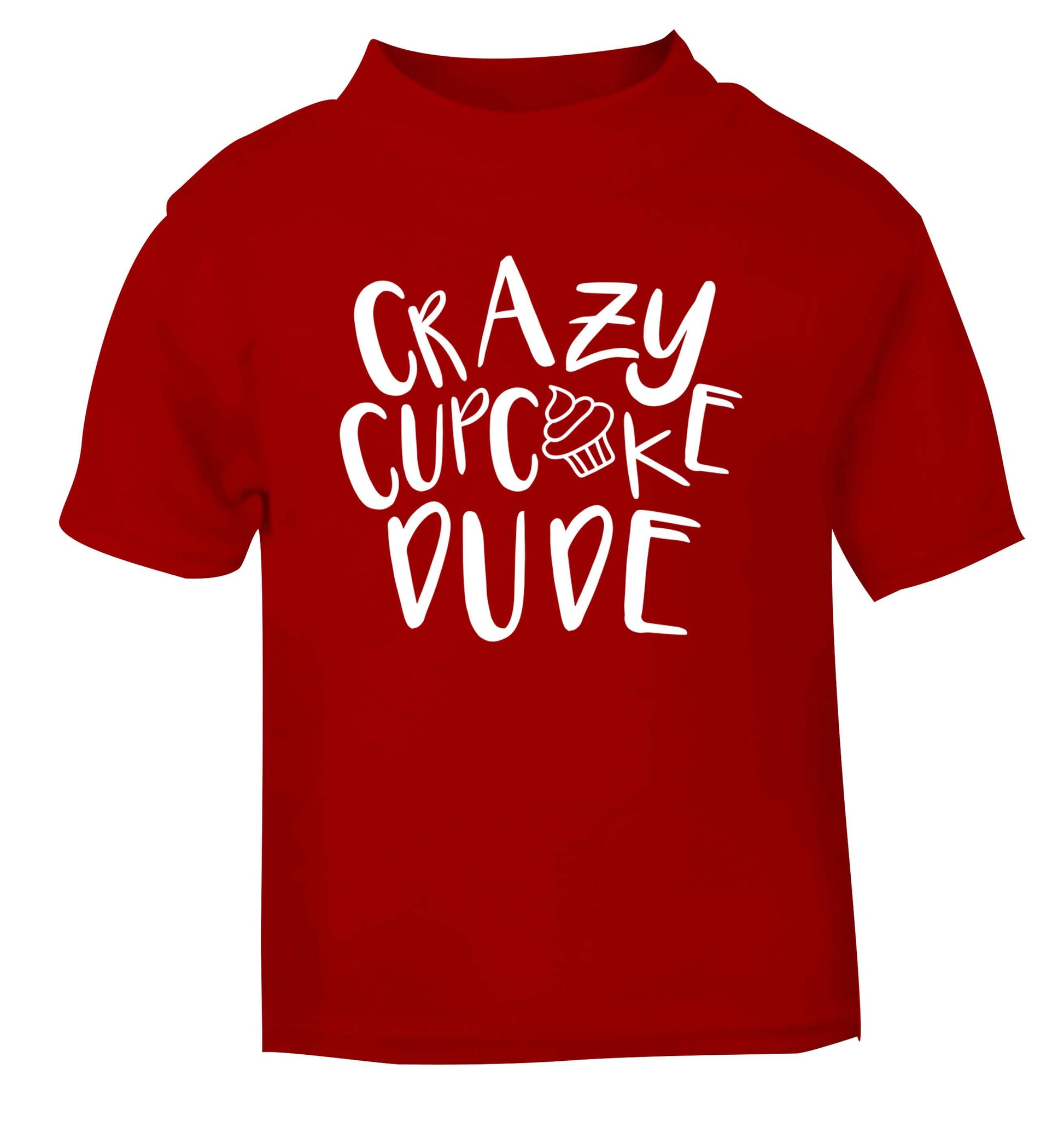 Crazy cupcake dude red Baby Toddler Tshirt 2 Years