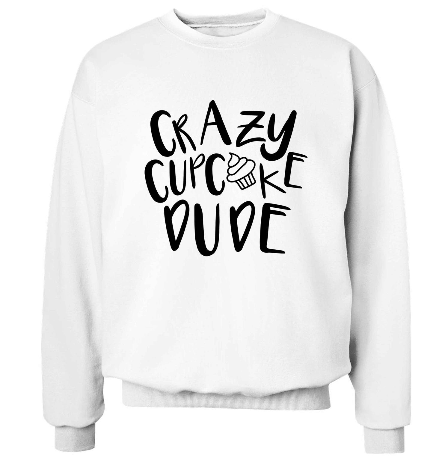 Crazy cupcake dude Adult's unisex white Sweater 2XL