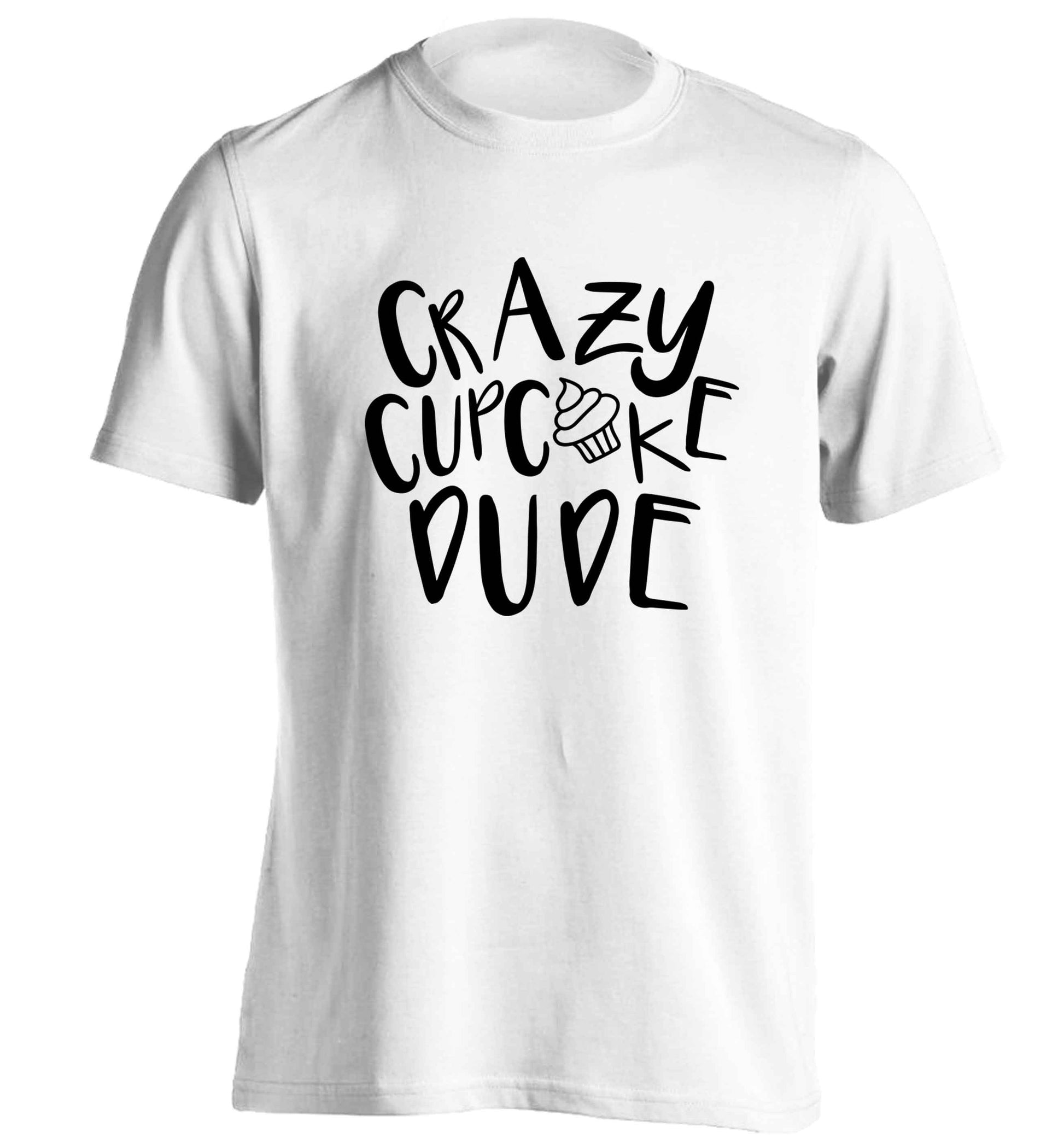 Crazy cupcake dude adults unisex white Tshirt 2XL