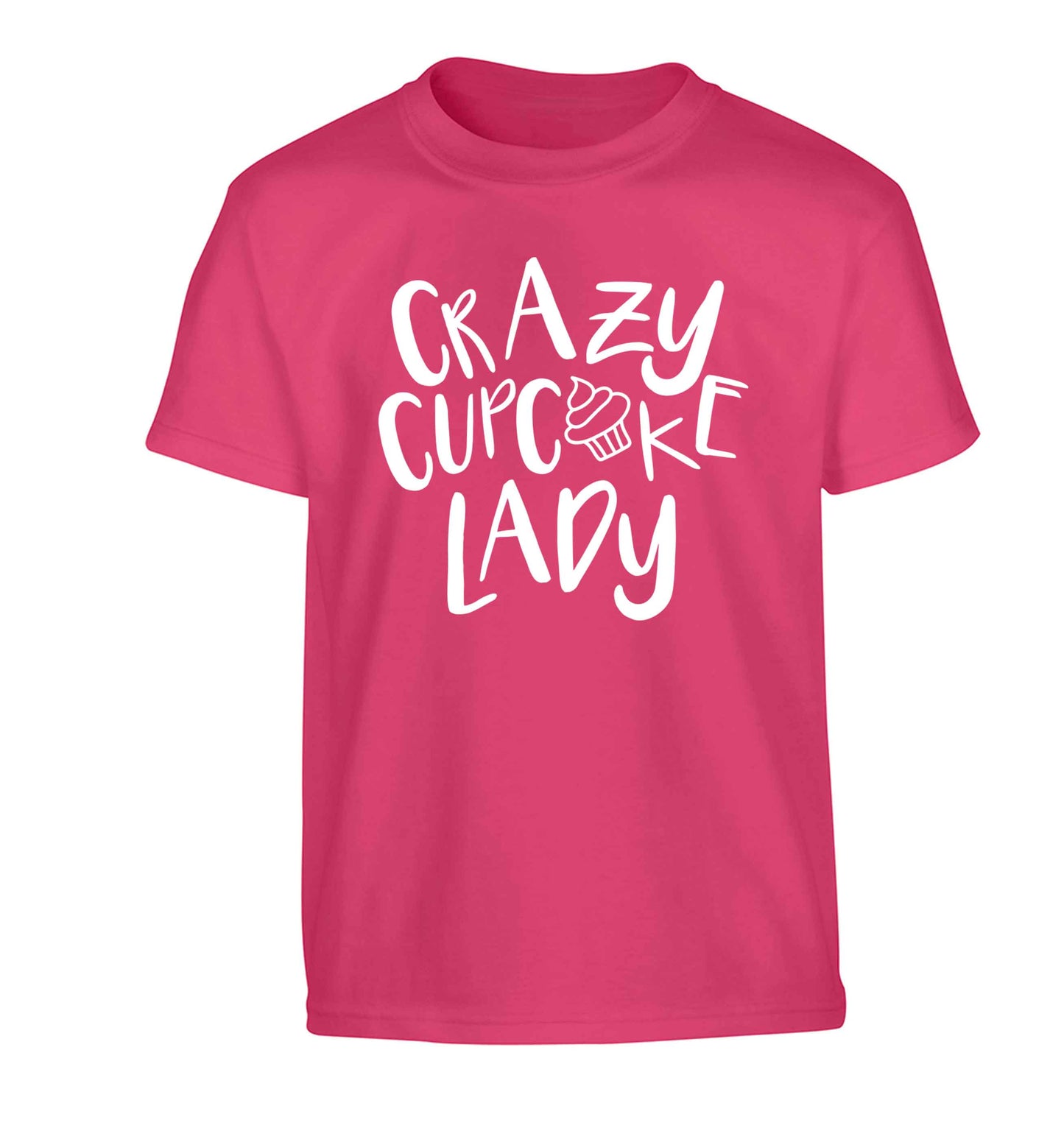 Crazy cupcake lady Children's pink Tshirt 12-13 Years